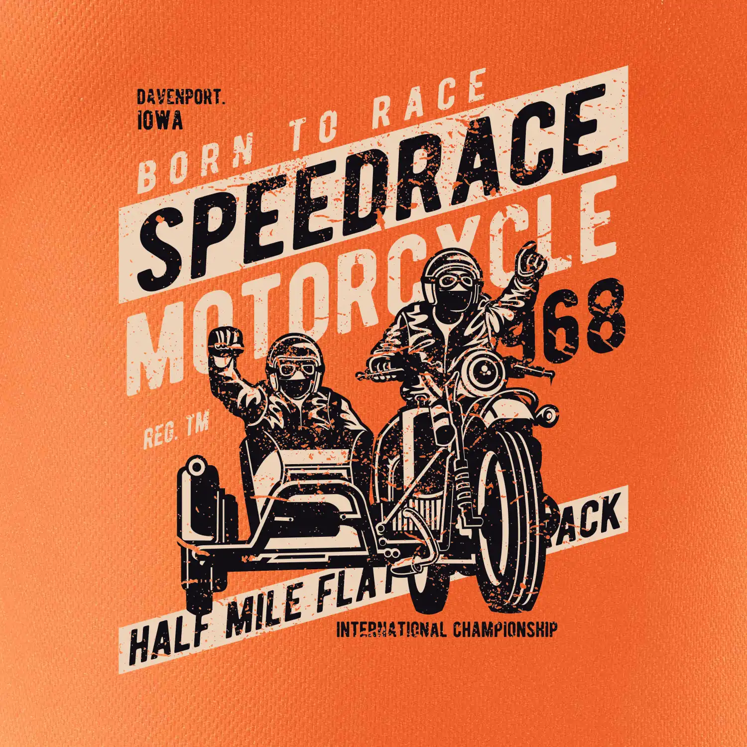 Speedrace motrcycle half mile