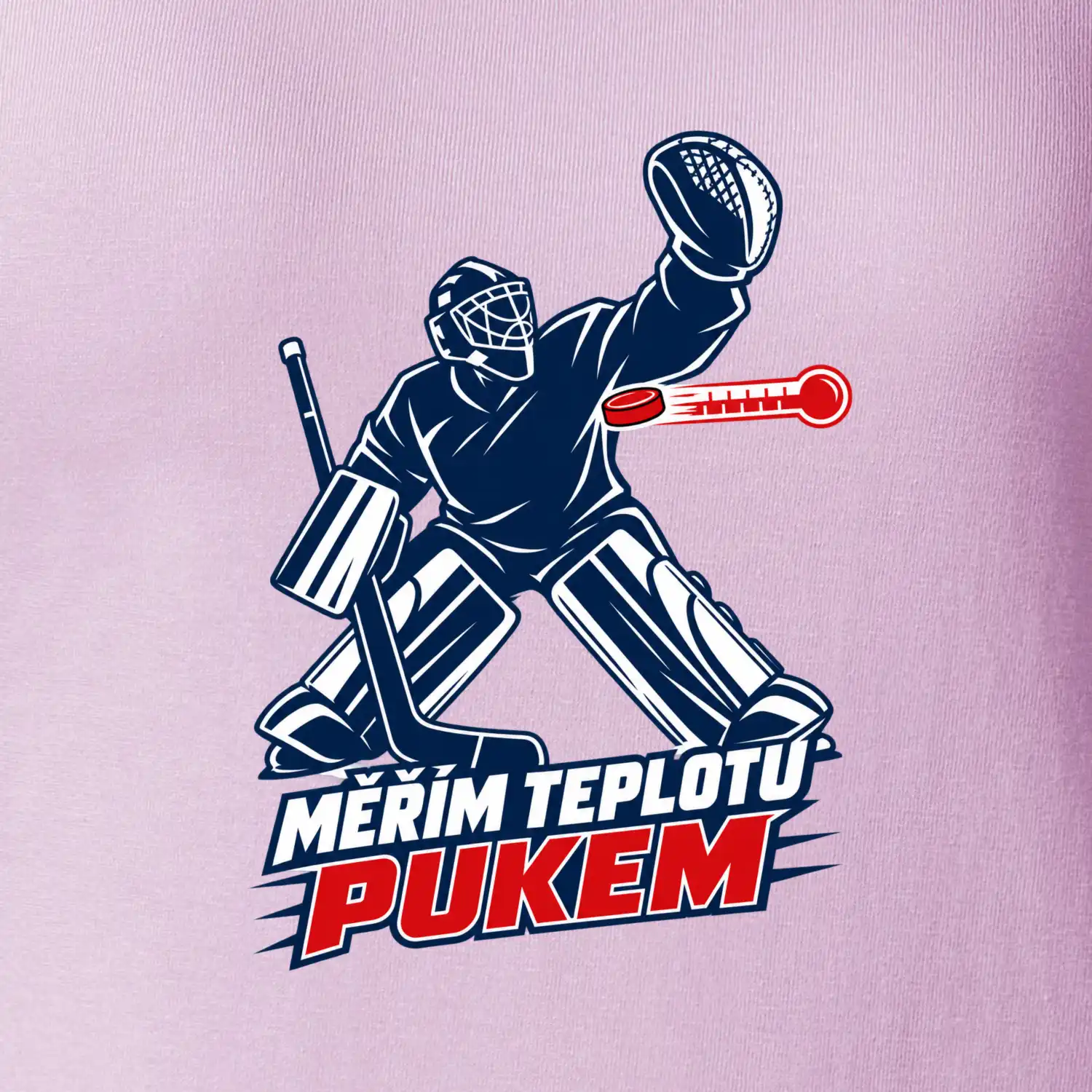 Hokejový teploměr pukem