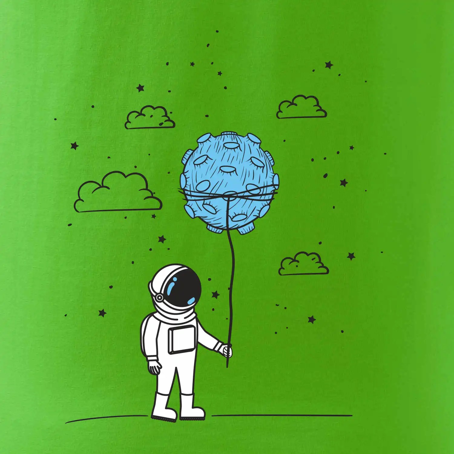 Astronaut s balónkem