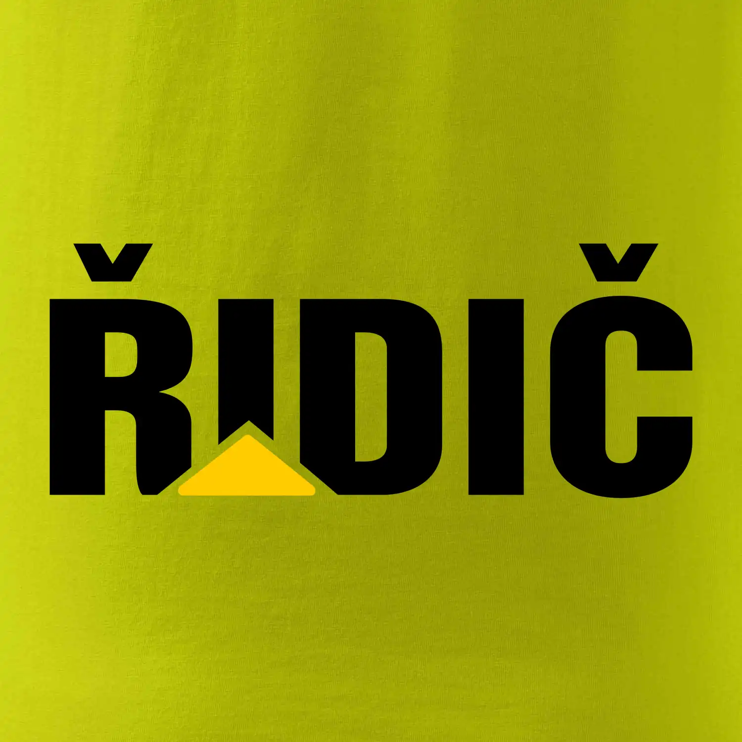 Řidič nápis