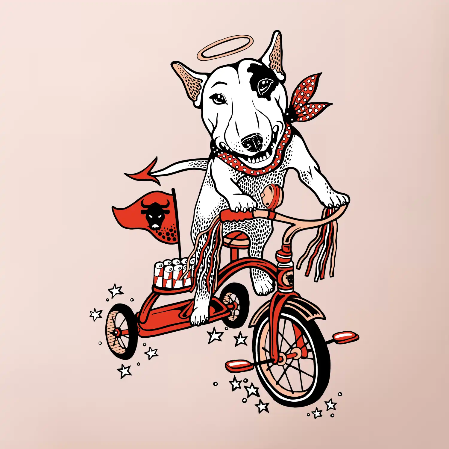 Bull terier anděl (Pecka design)