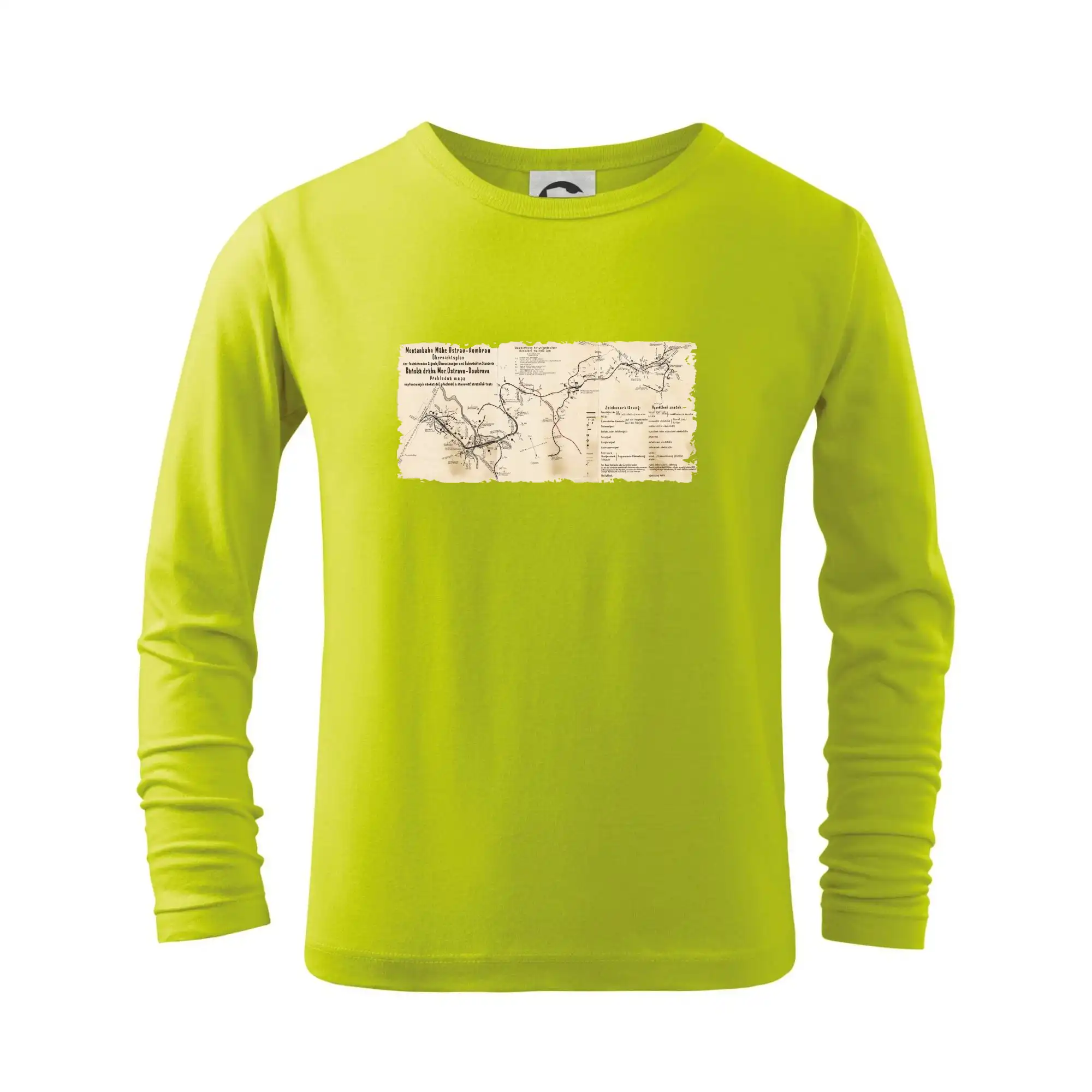Mapa Báňské dráhy z Moravské Ostravy do Doubravy
