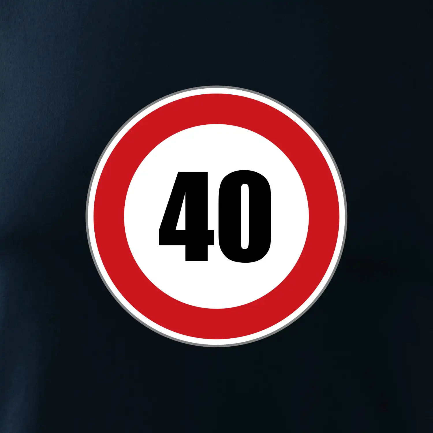 Dopravní značka - omezení rychlosti 40