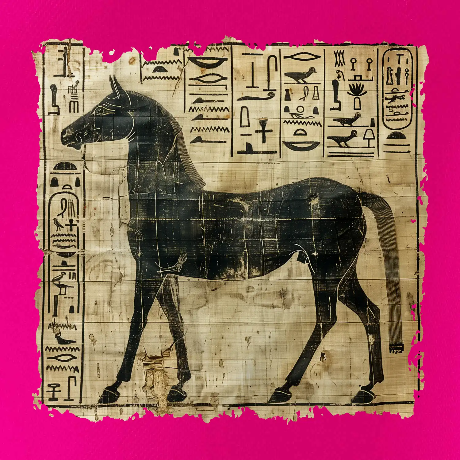 Egyptské hieroglyfy kůň