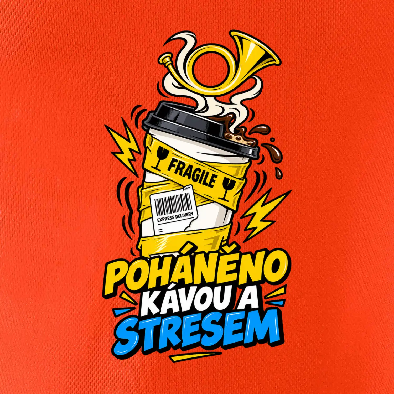 Poháněno kávou a stresem