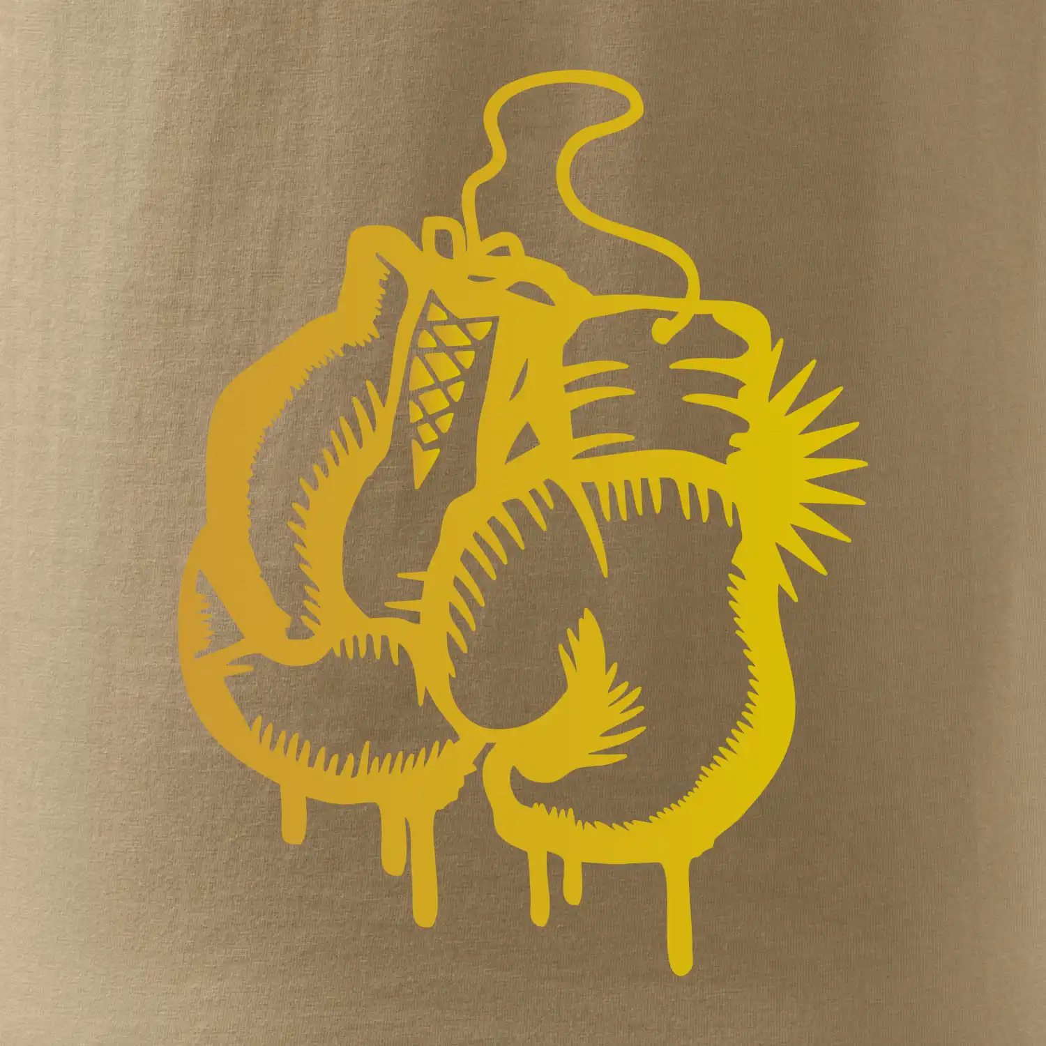 Box rukavice - zlatý potisk