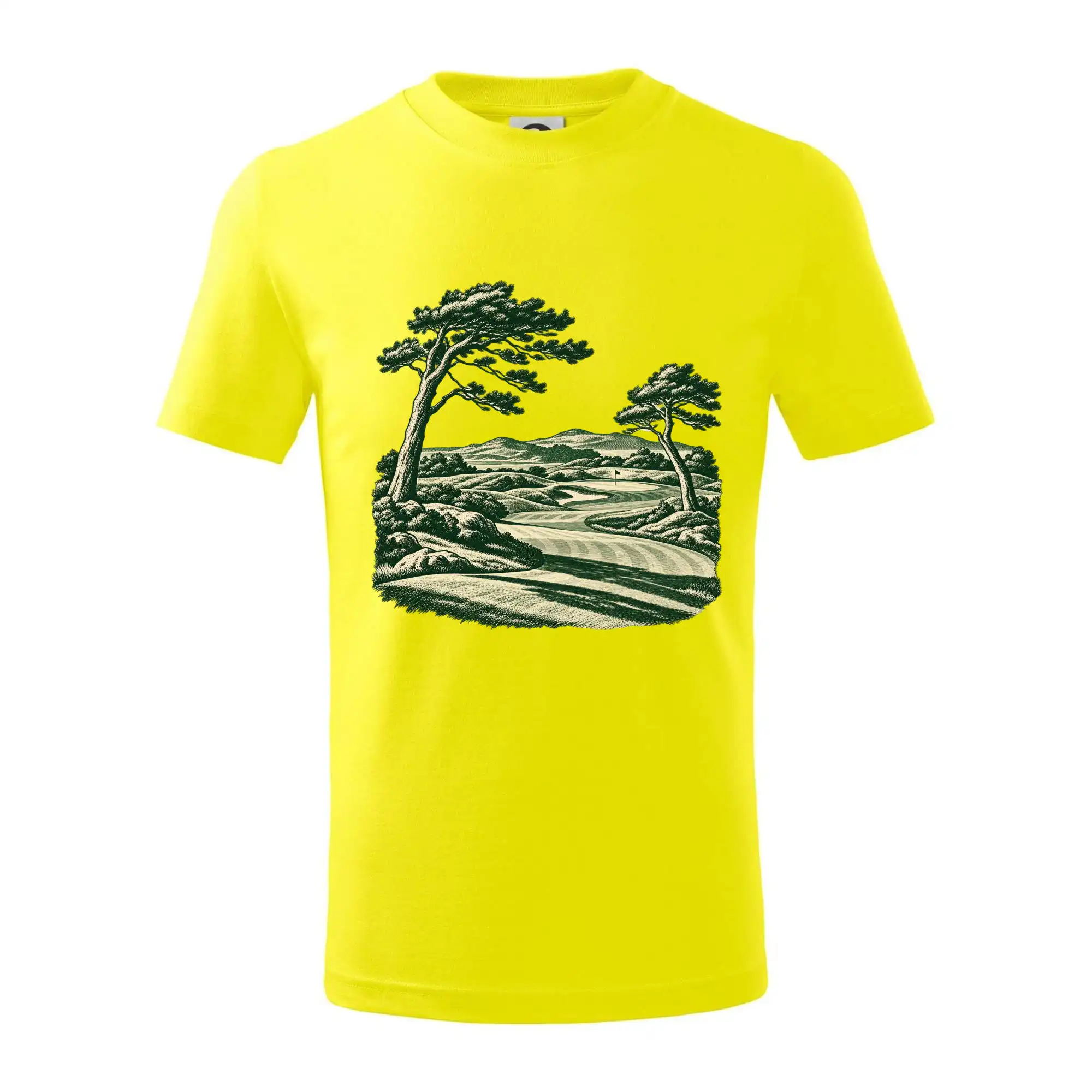 Golfové hřiště v retro rytině