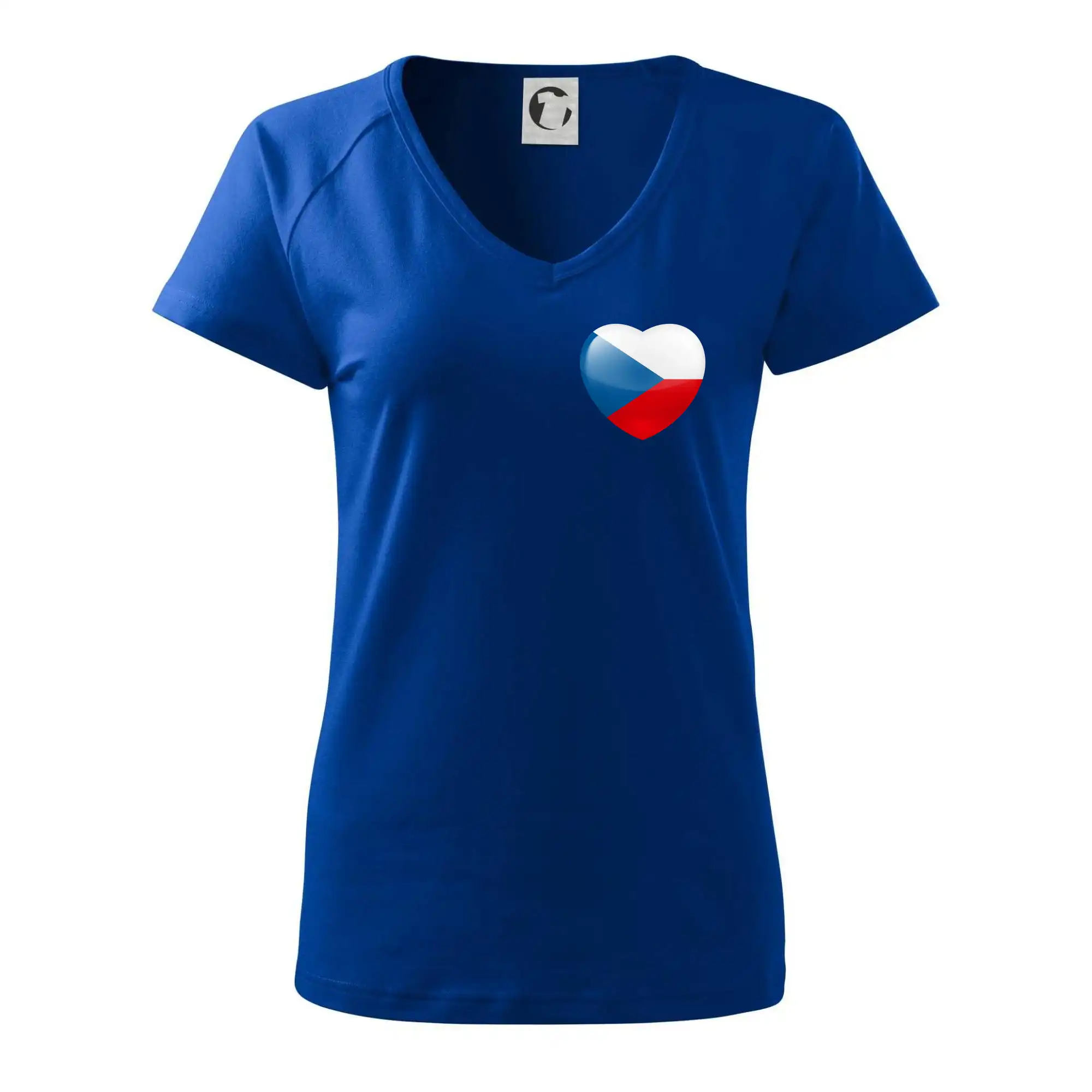 Česká vlajka srdce - pravé prso