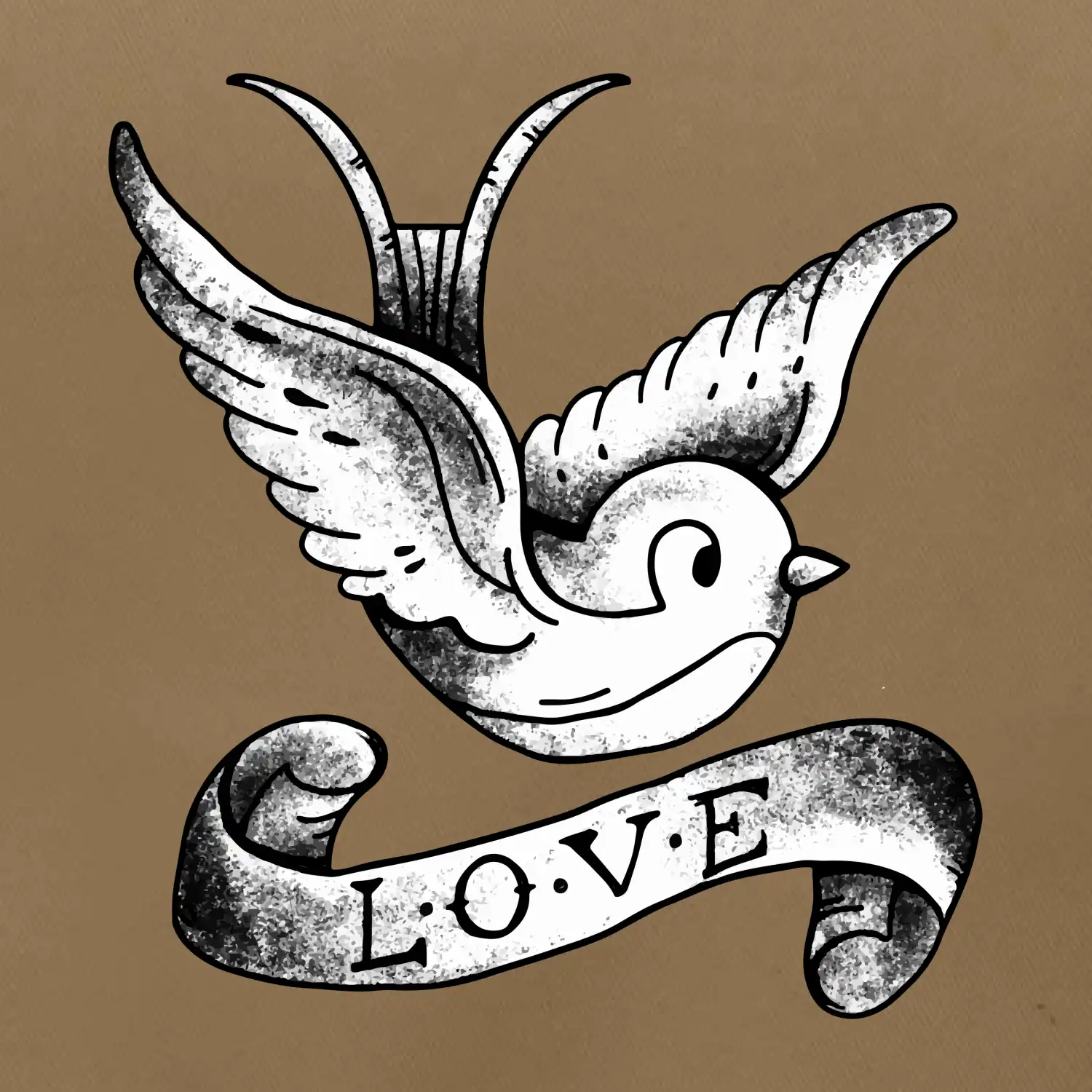 Love holubice - kreslená