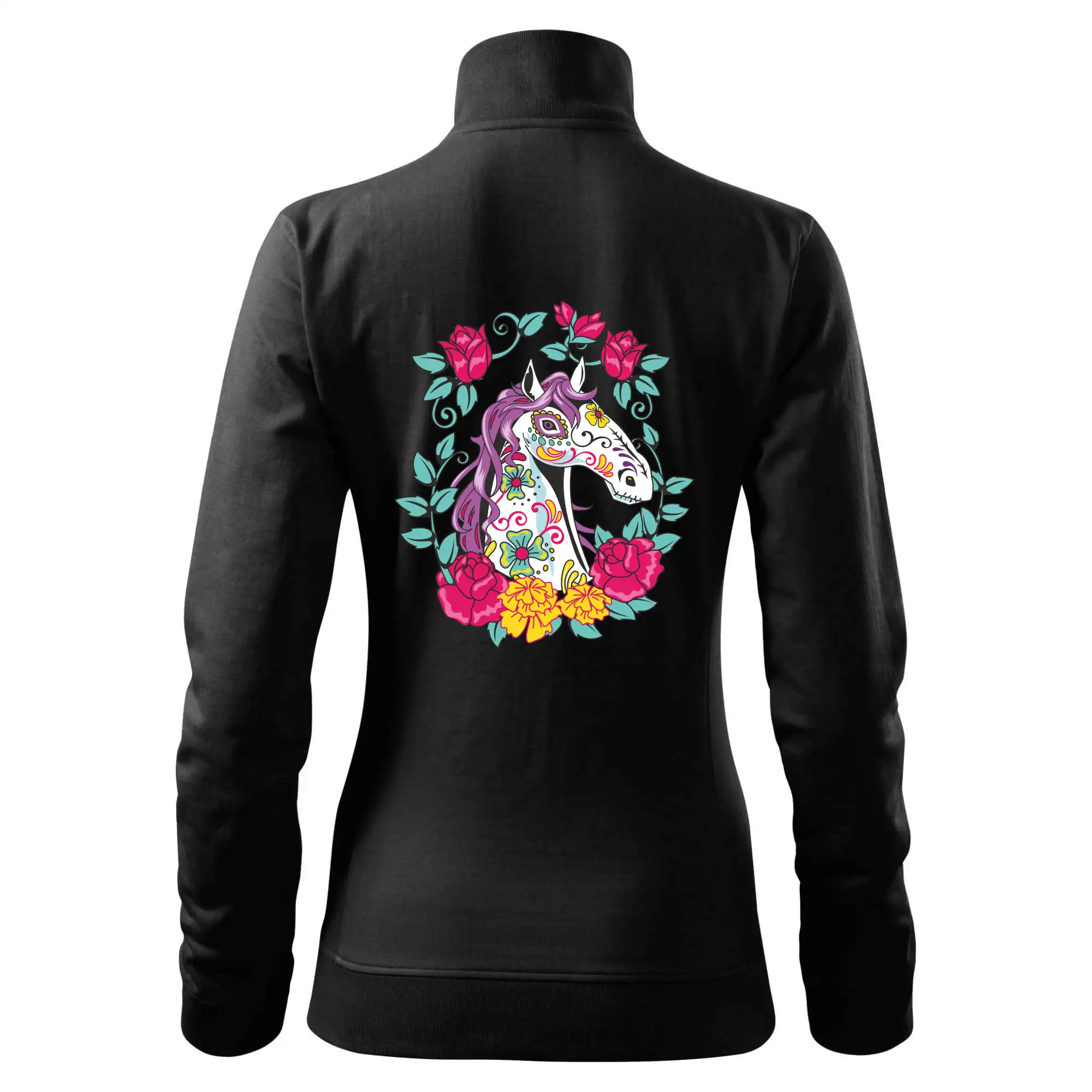 Kůň barevný s květinami