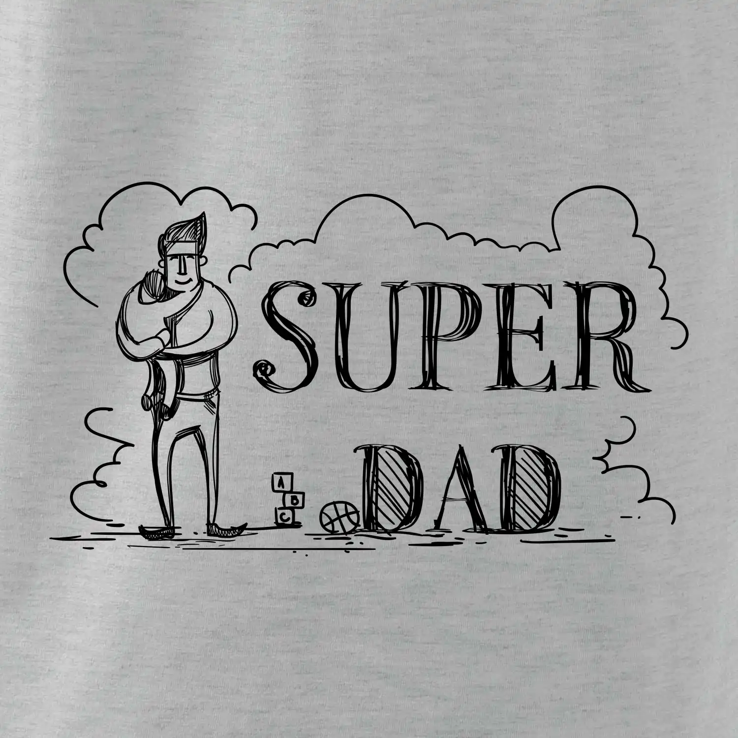 Kreslený nápis super dad