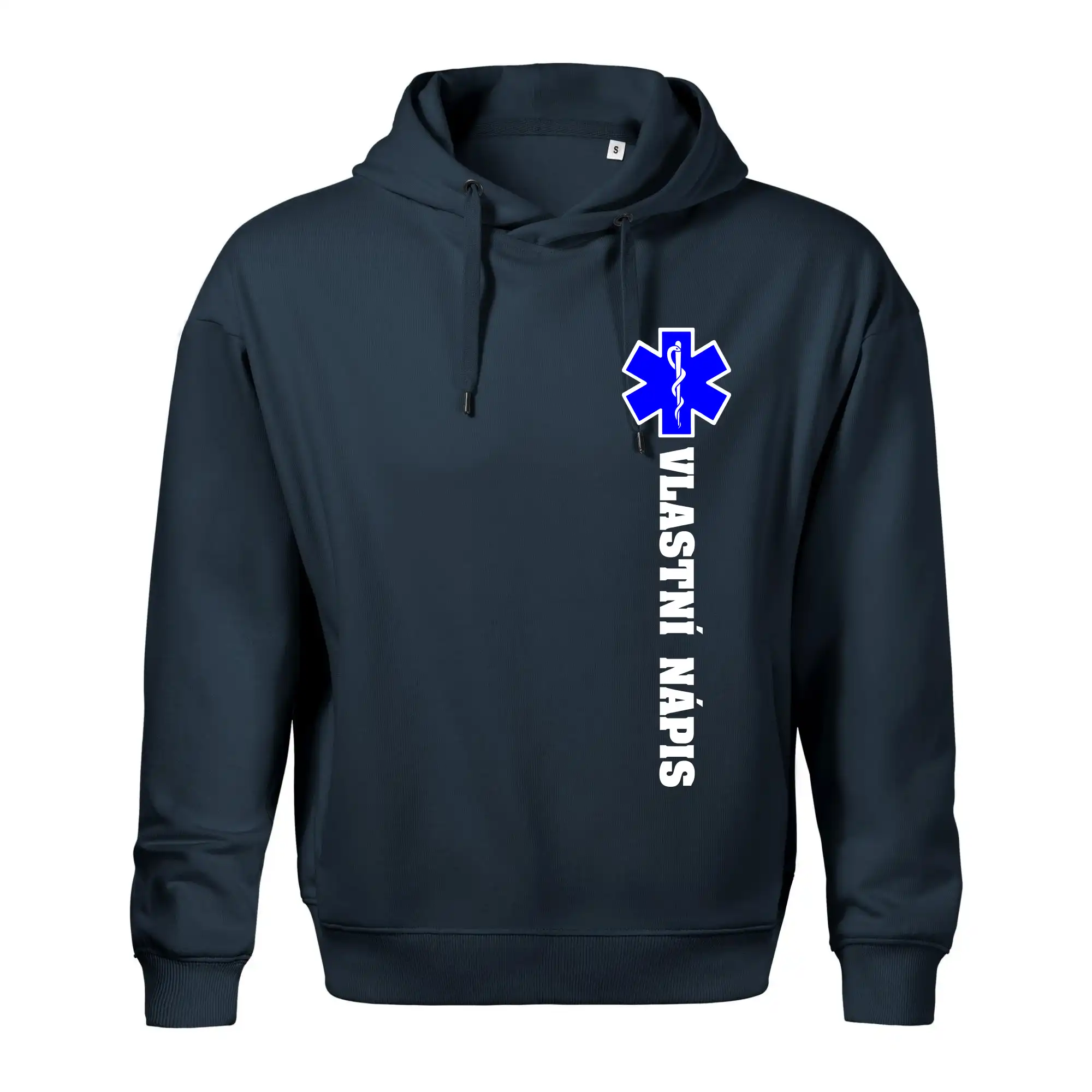 Hvězda života - vlastní nápis vpředu a vzadu