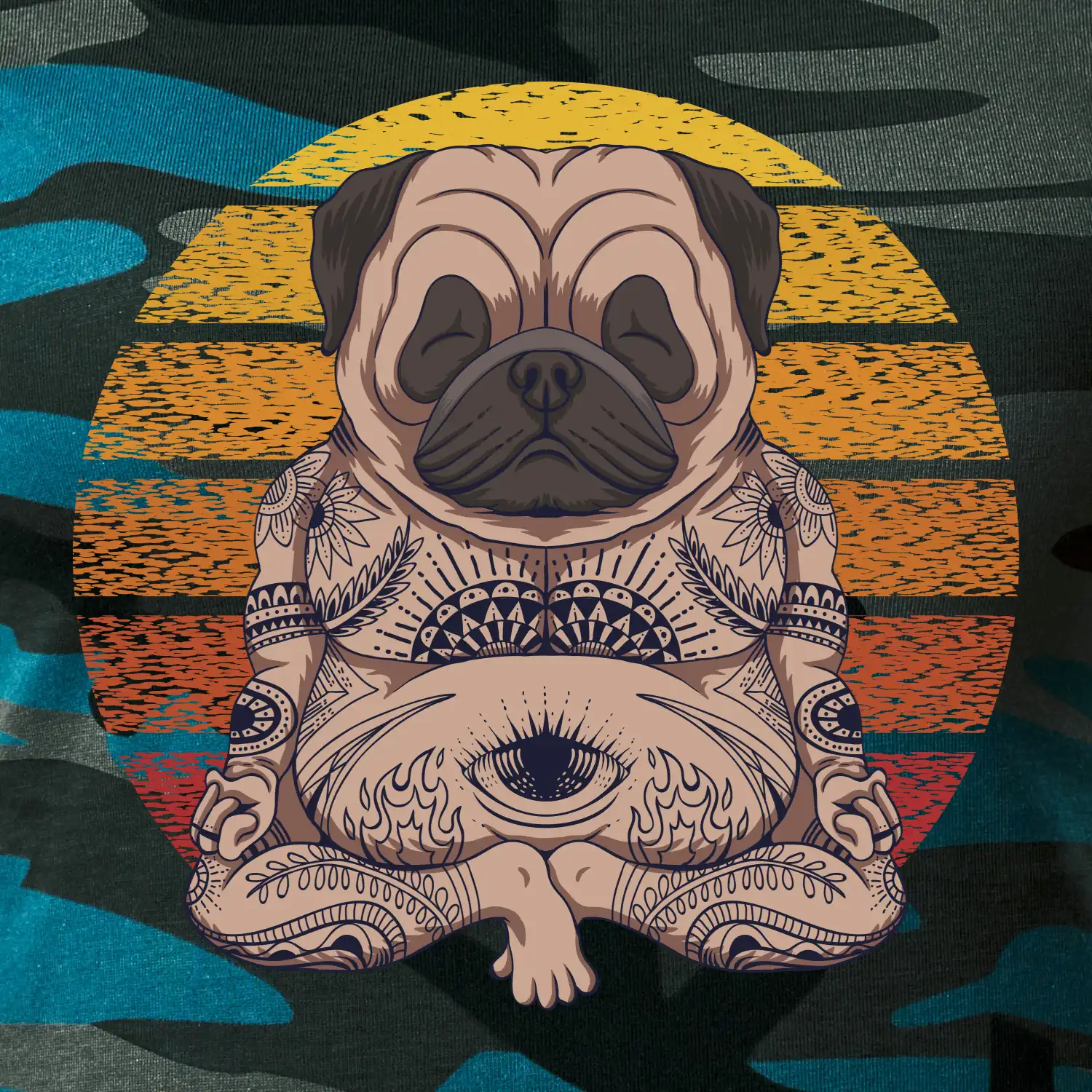 Yoga meditace - pug