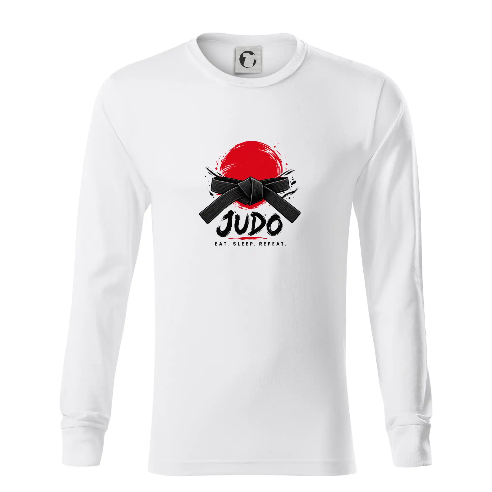 Judo černý pás a červené slunce eat sleep repeat