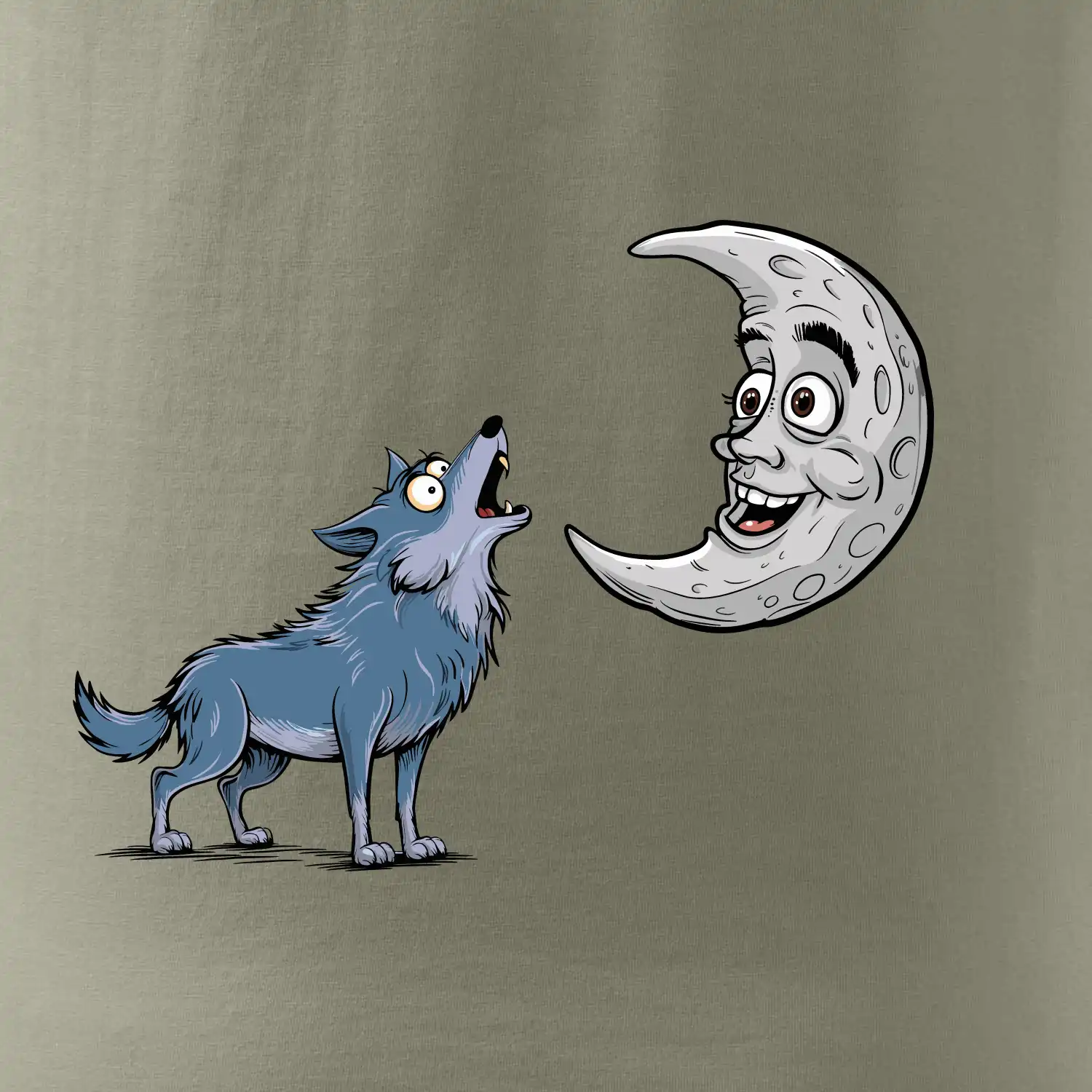 Parové triko - Vlk a měsíc