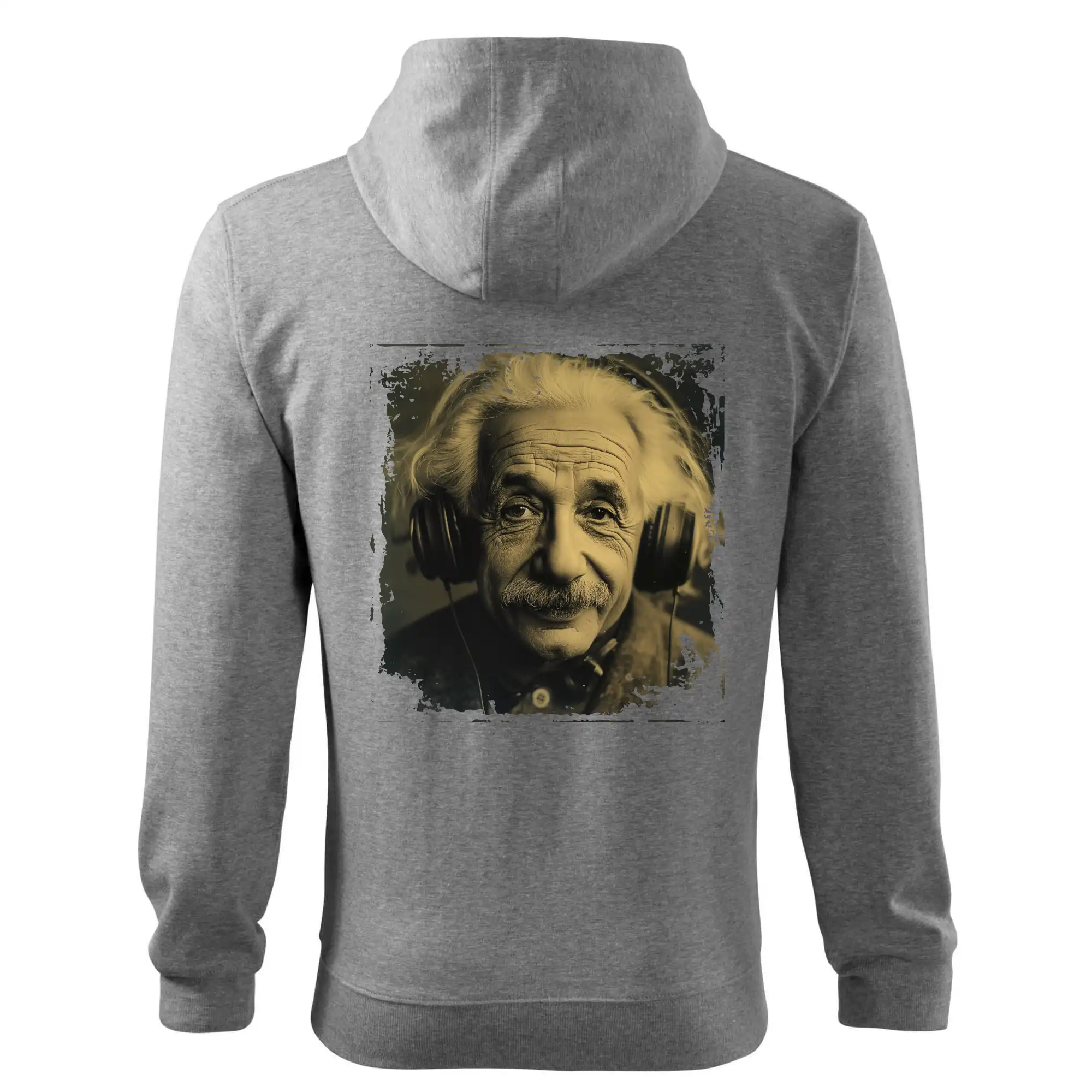 Albert se sluchátky
