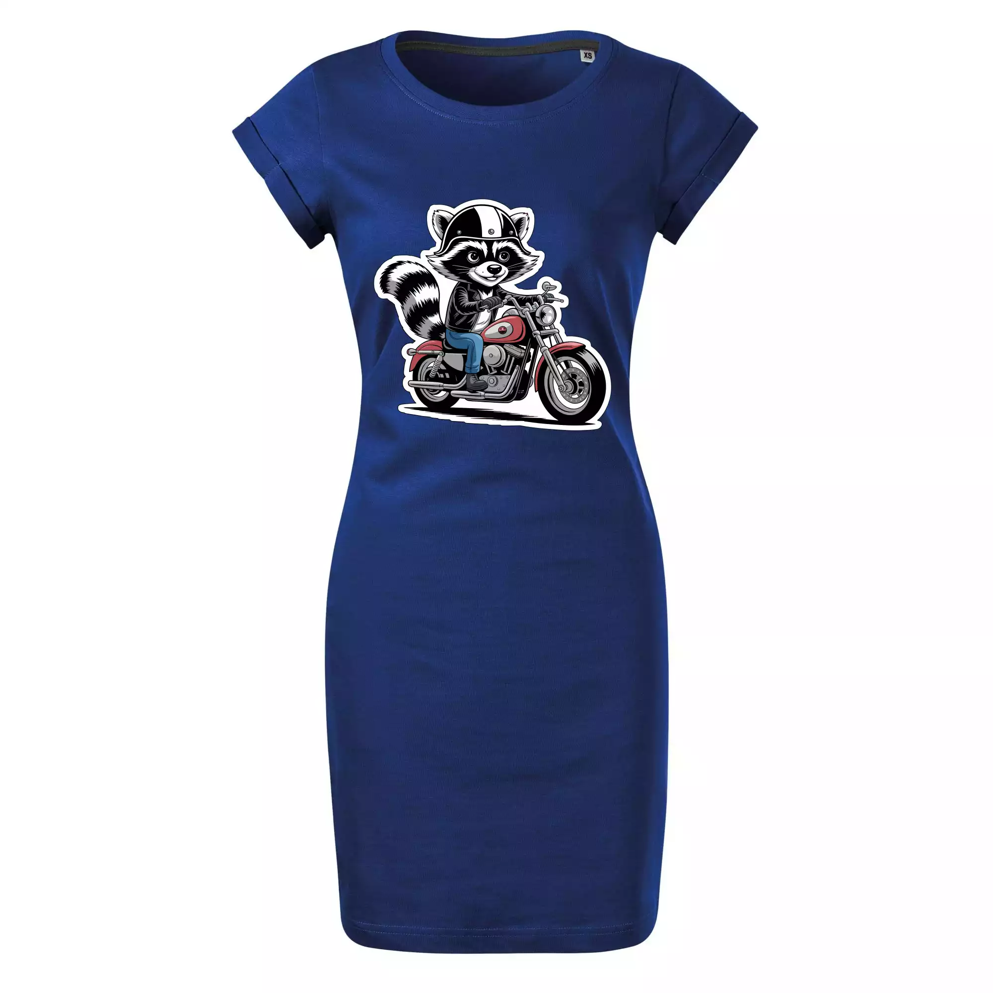 Mýval na motorce kreslený