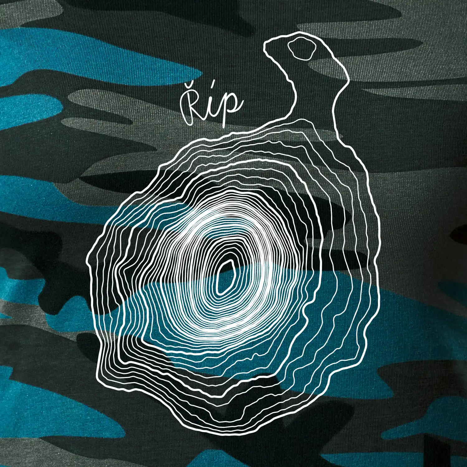 Říp - vrstevnice psací