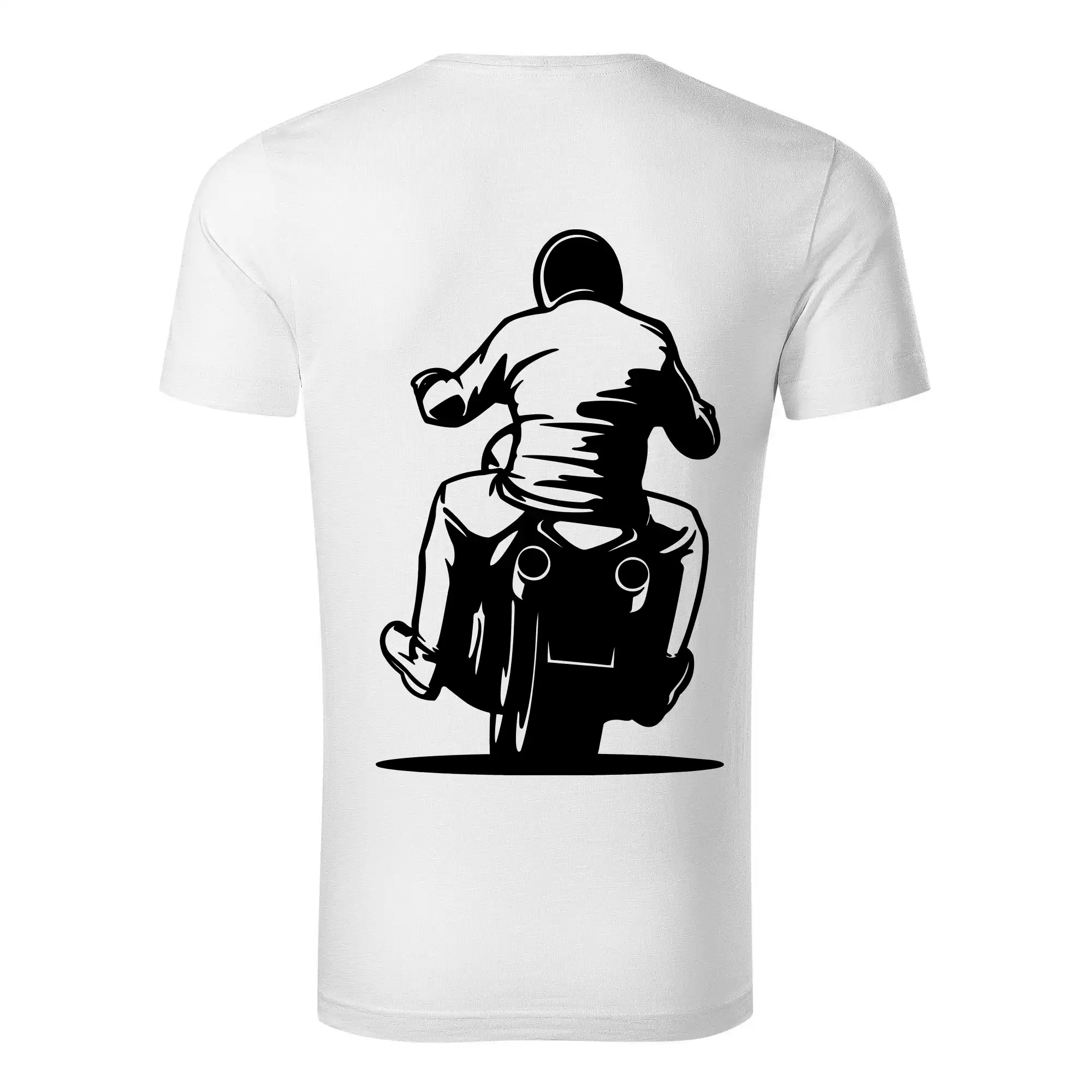 Motorkář na zádech - chopper
