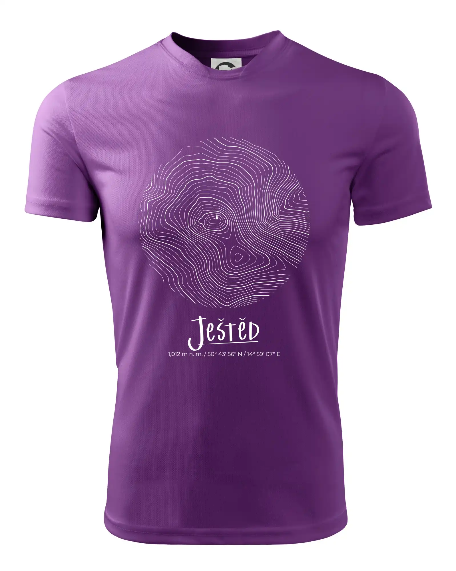 Ještěd - vrstevnice v kruhu
