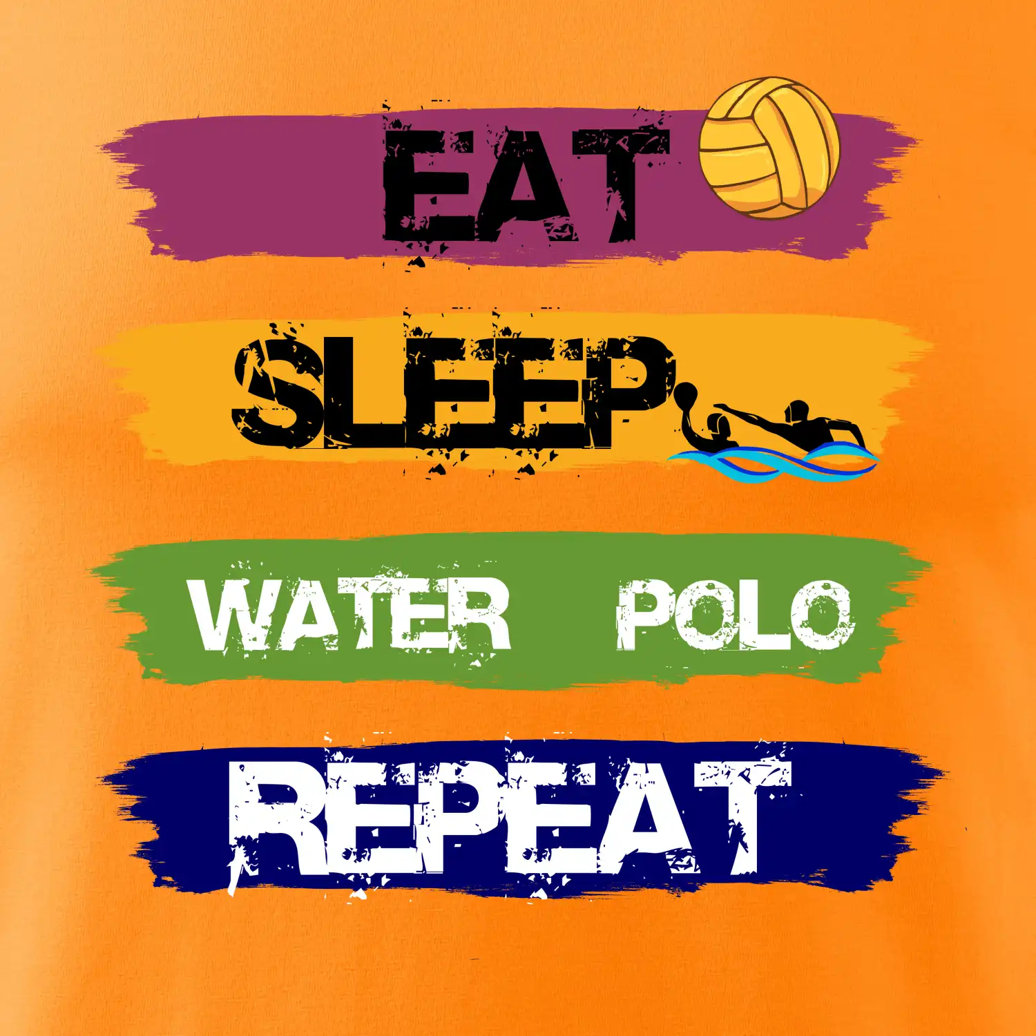Eat sleep watter polo barevné