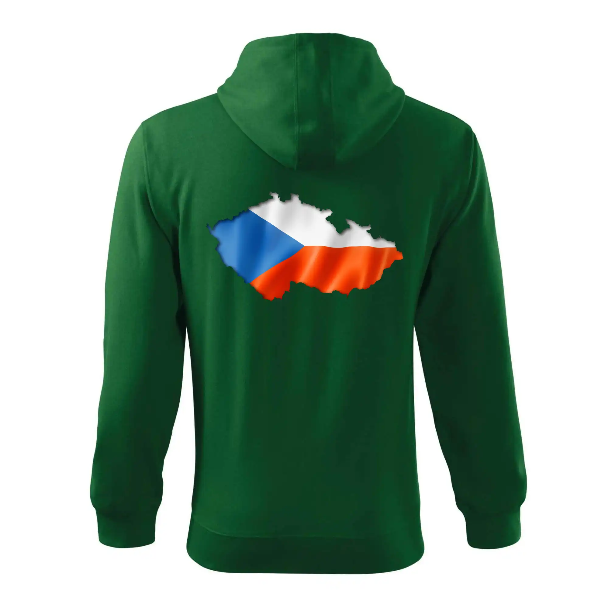 Česká vlajka v obrysu republiky
