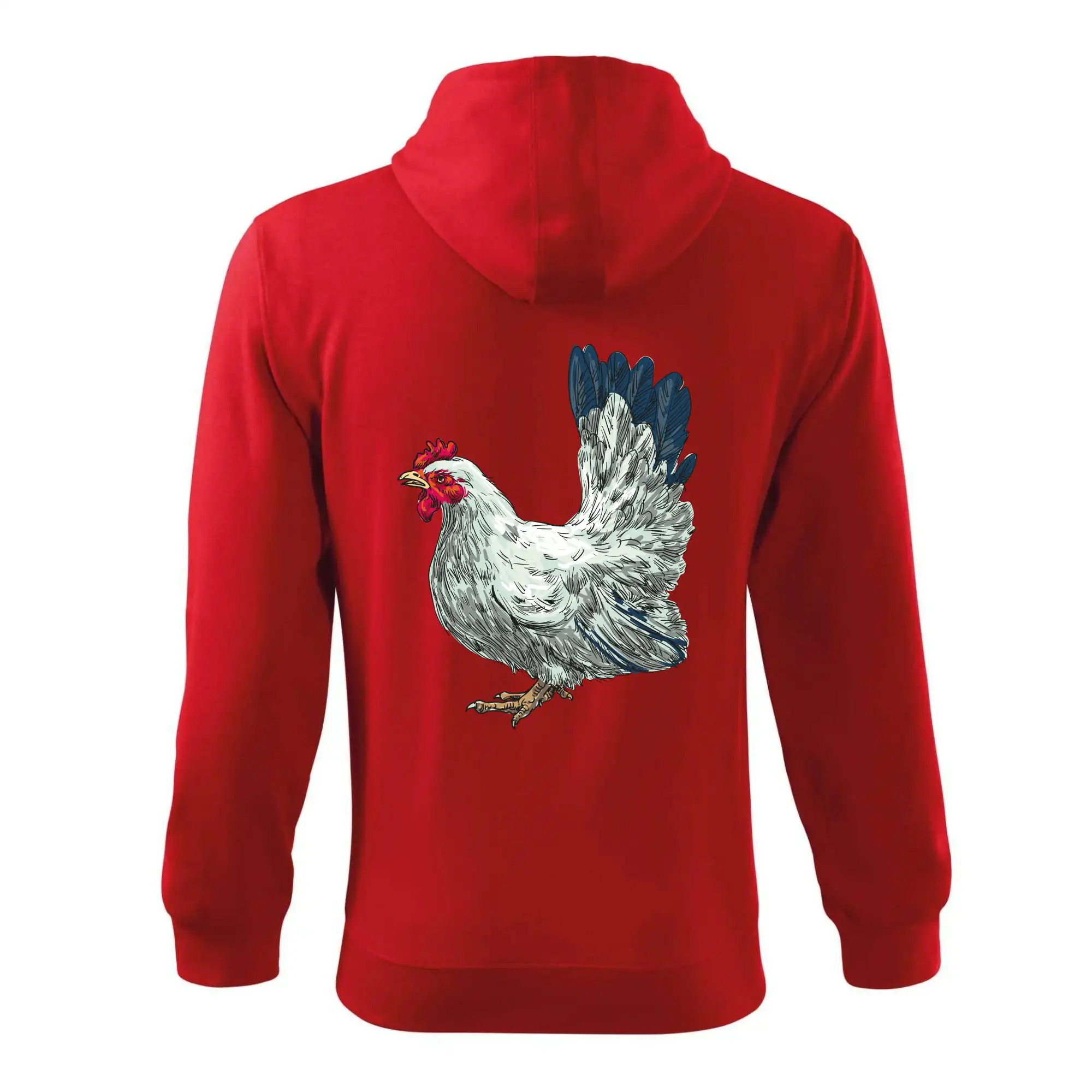 Slepice kreslená bílá