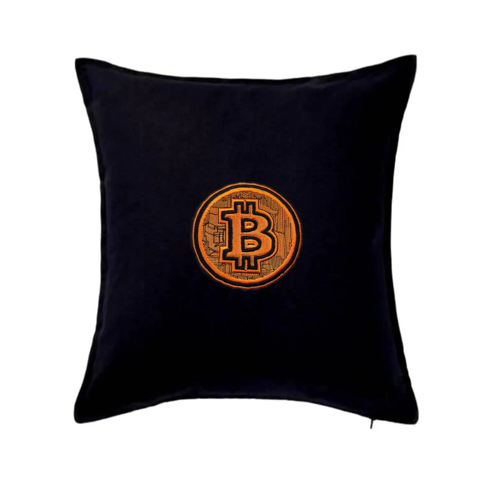 Logo bitcoin ve vyšívaném stylu