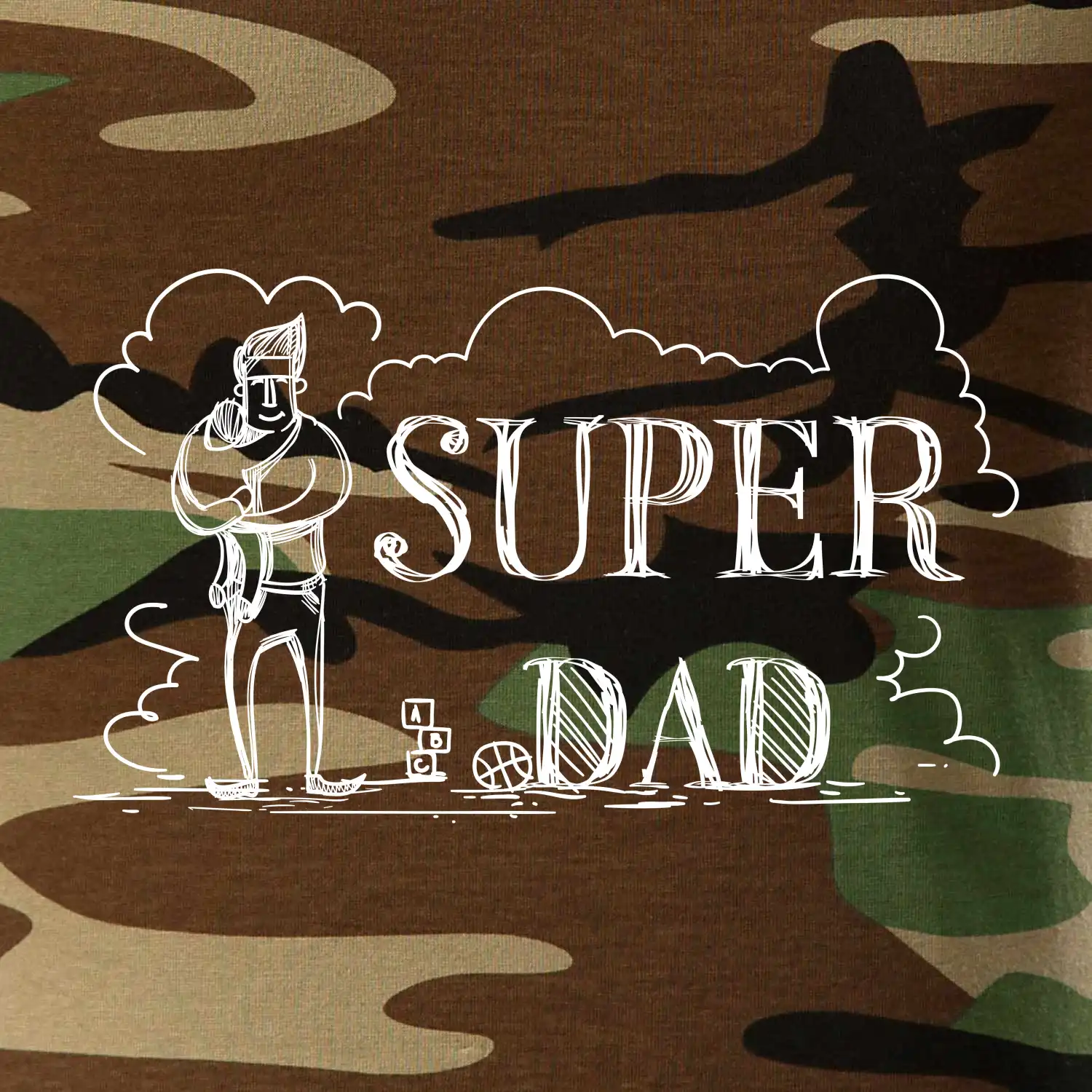 Kreslený nápis super dad