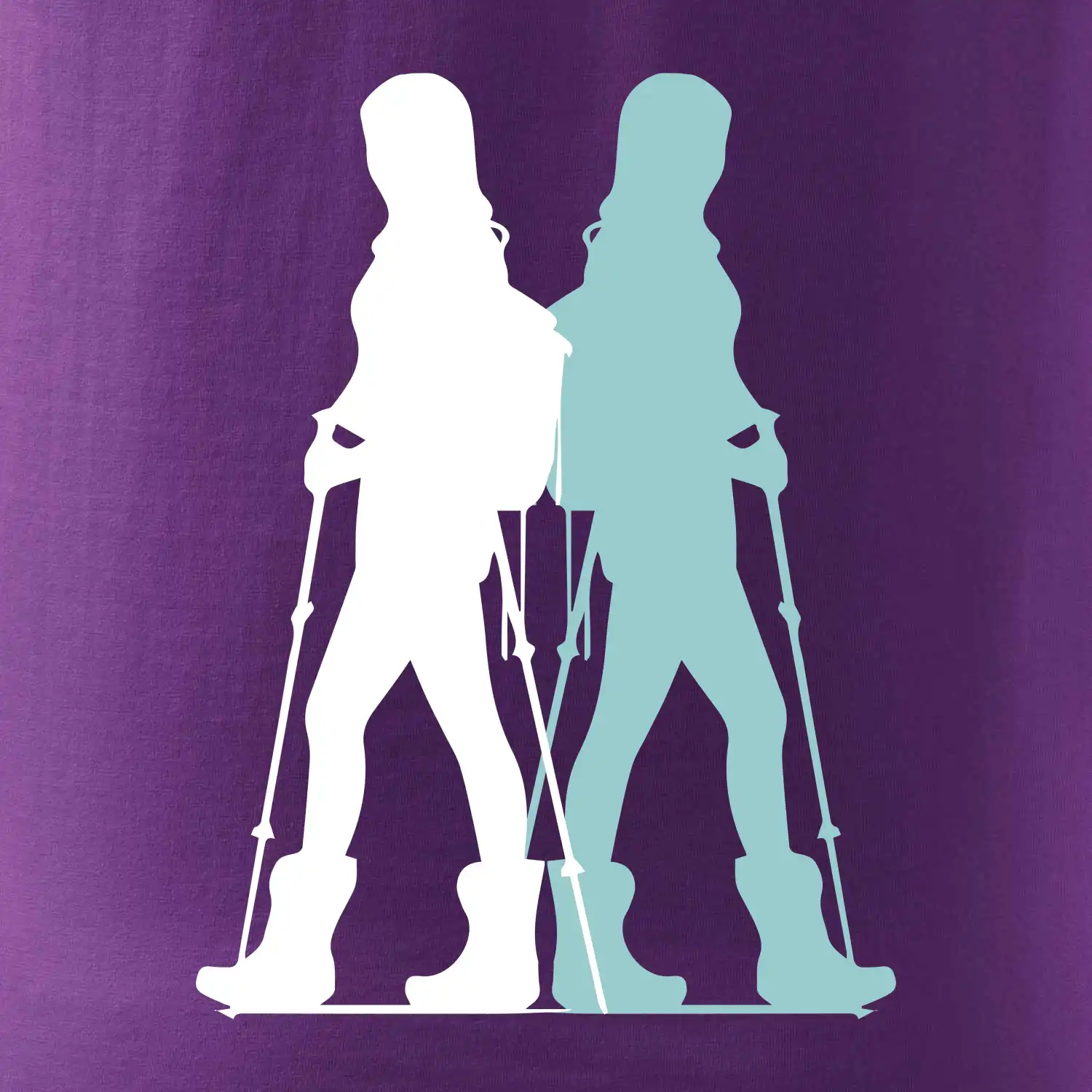 Nordic walking figury - žena