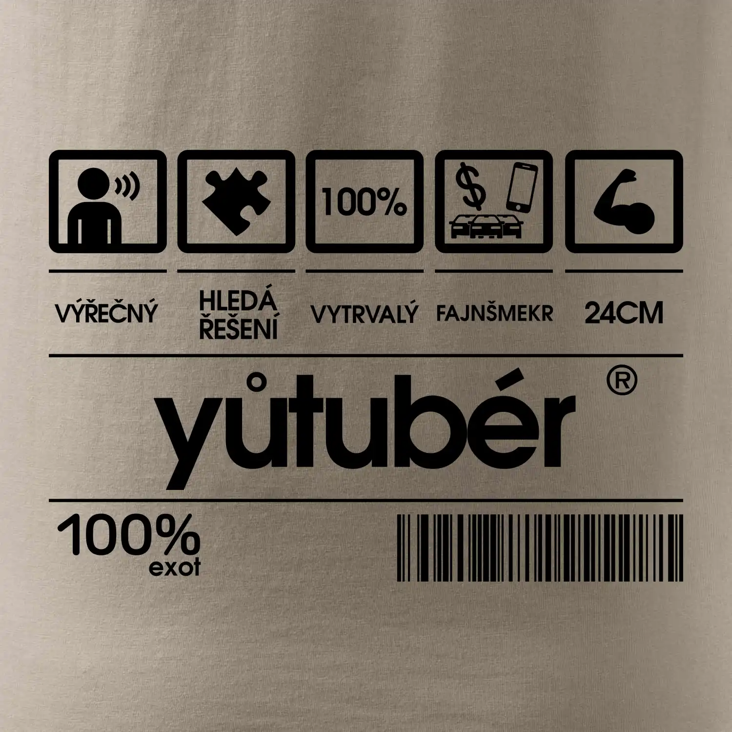 Čárový kód - youtuber