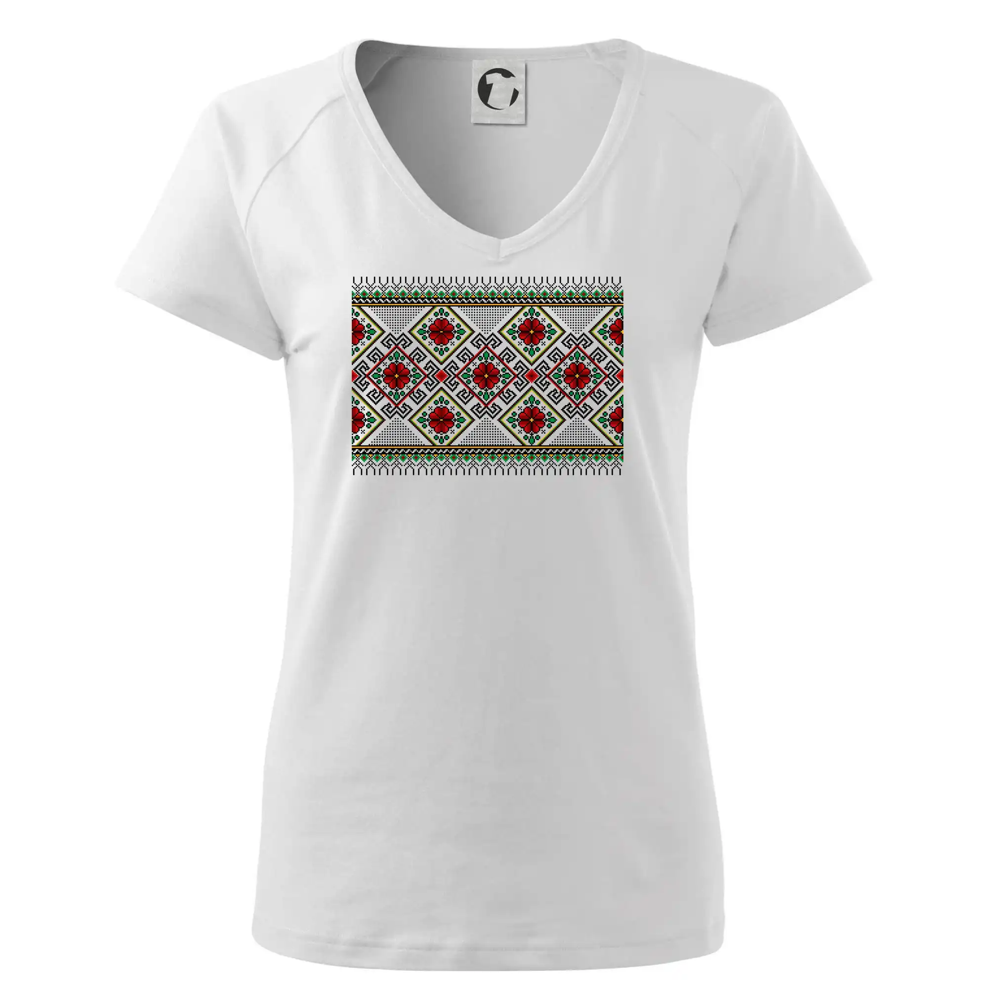 Ukrajinský vzor - Červeno Zelený