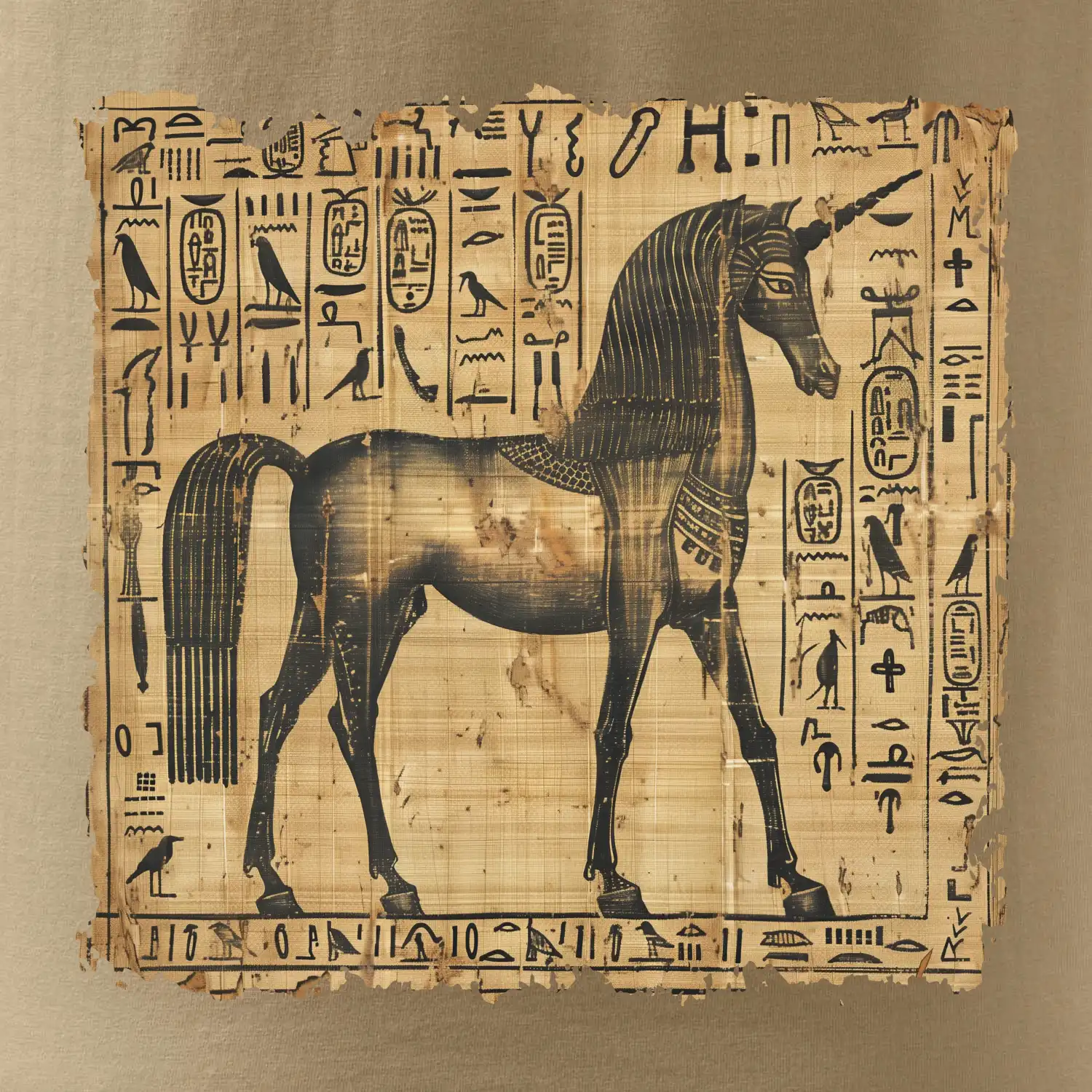 Egyptské hieroglyfy jednorožec