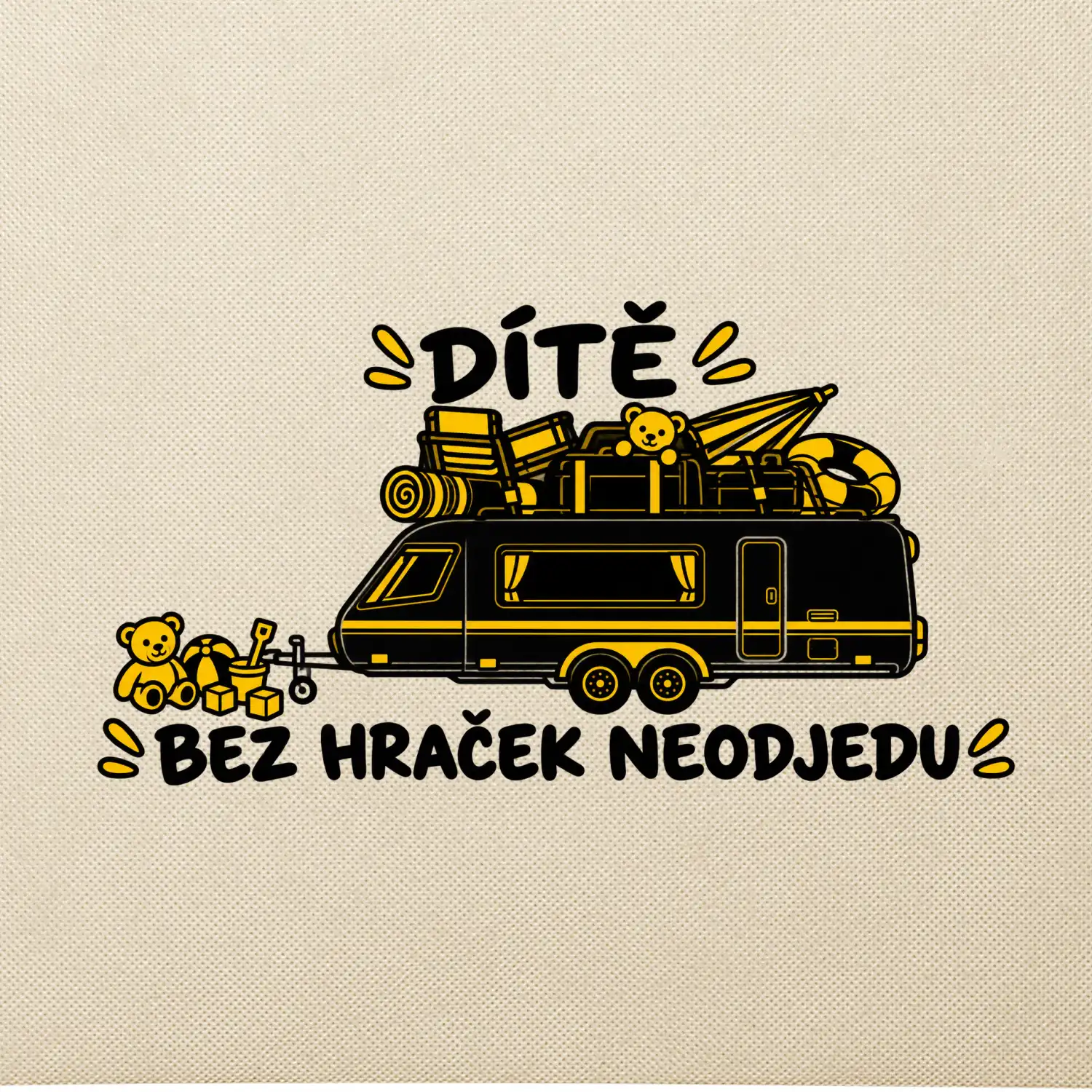 Dítě bez hraček neodjedu rodinný karavan