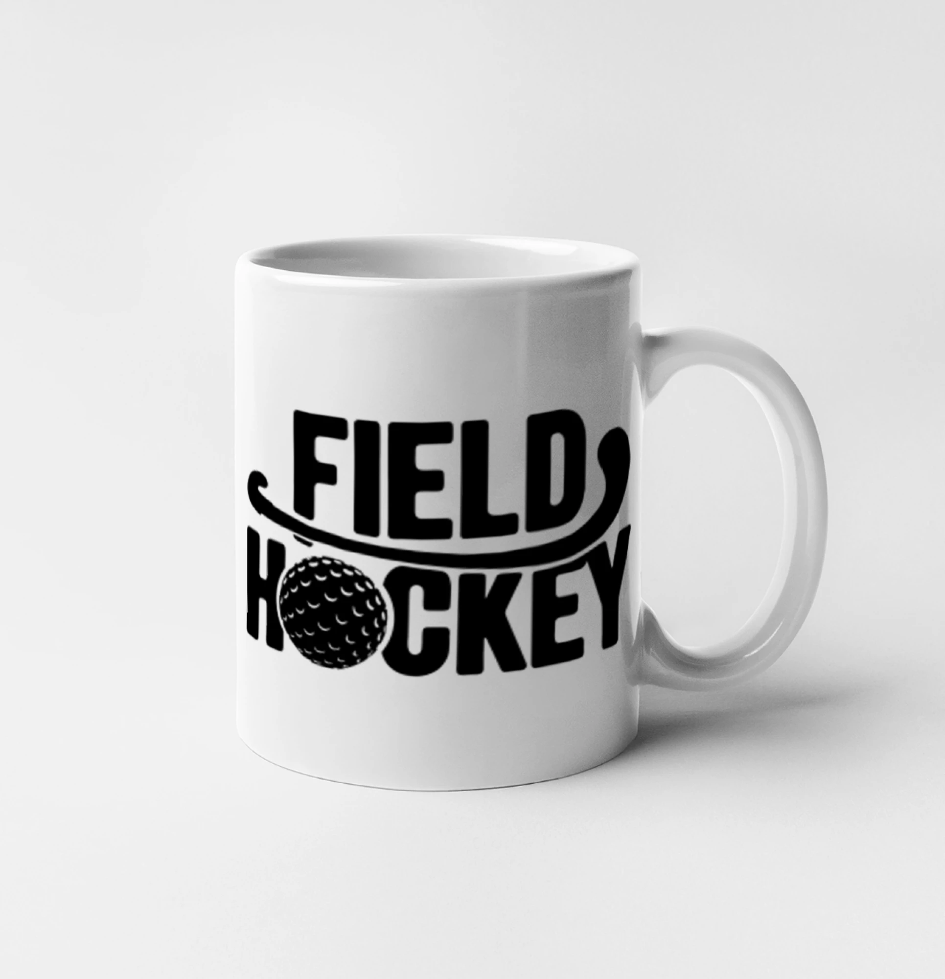 Field hockey míček a nápis