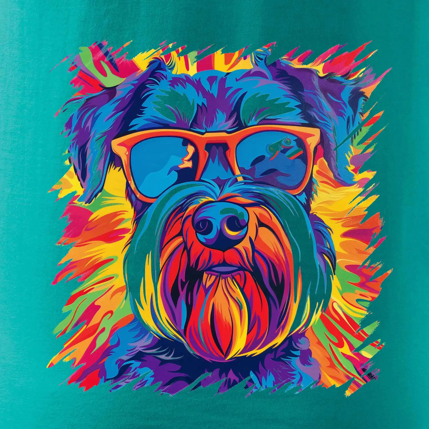 Knírač barevný styl 70s