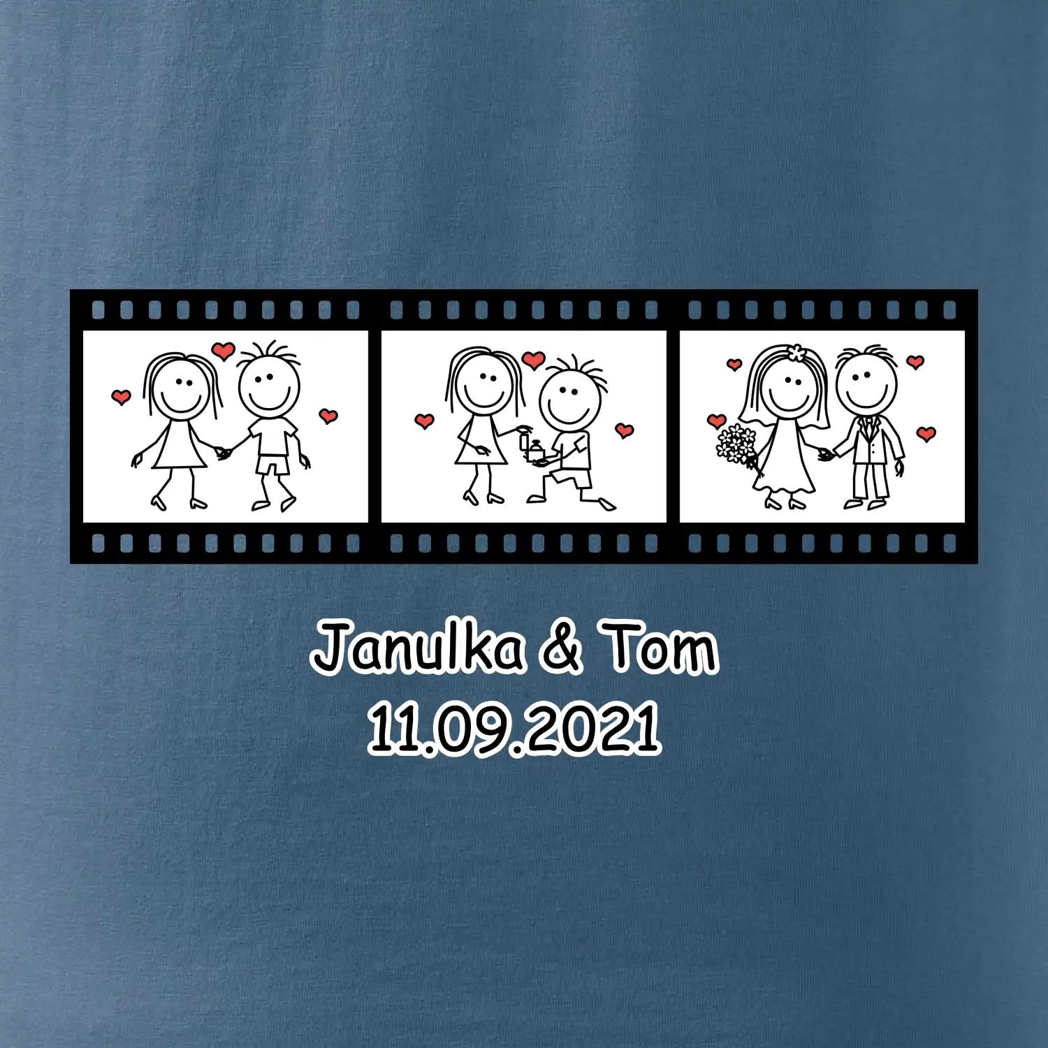 Svatební den - váš nápis (Hana-creative)