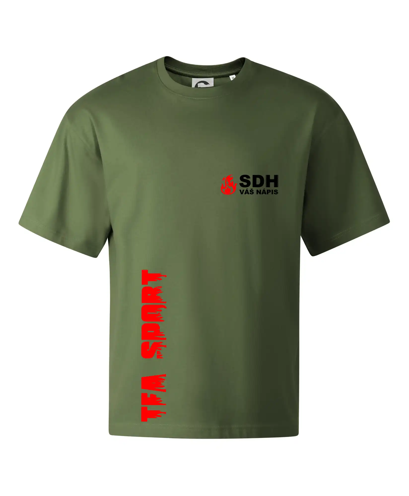 TFA Sport SDH (červený oheň) - Vlastní nápis