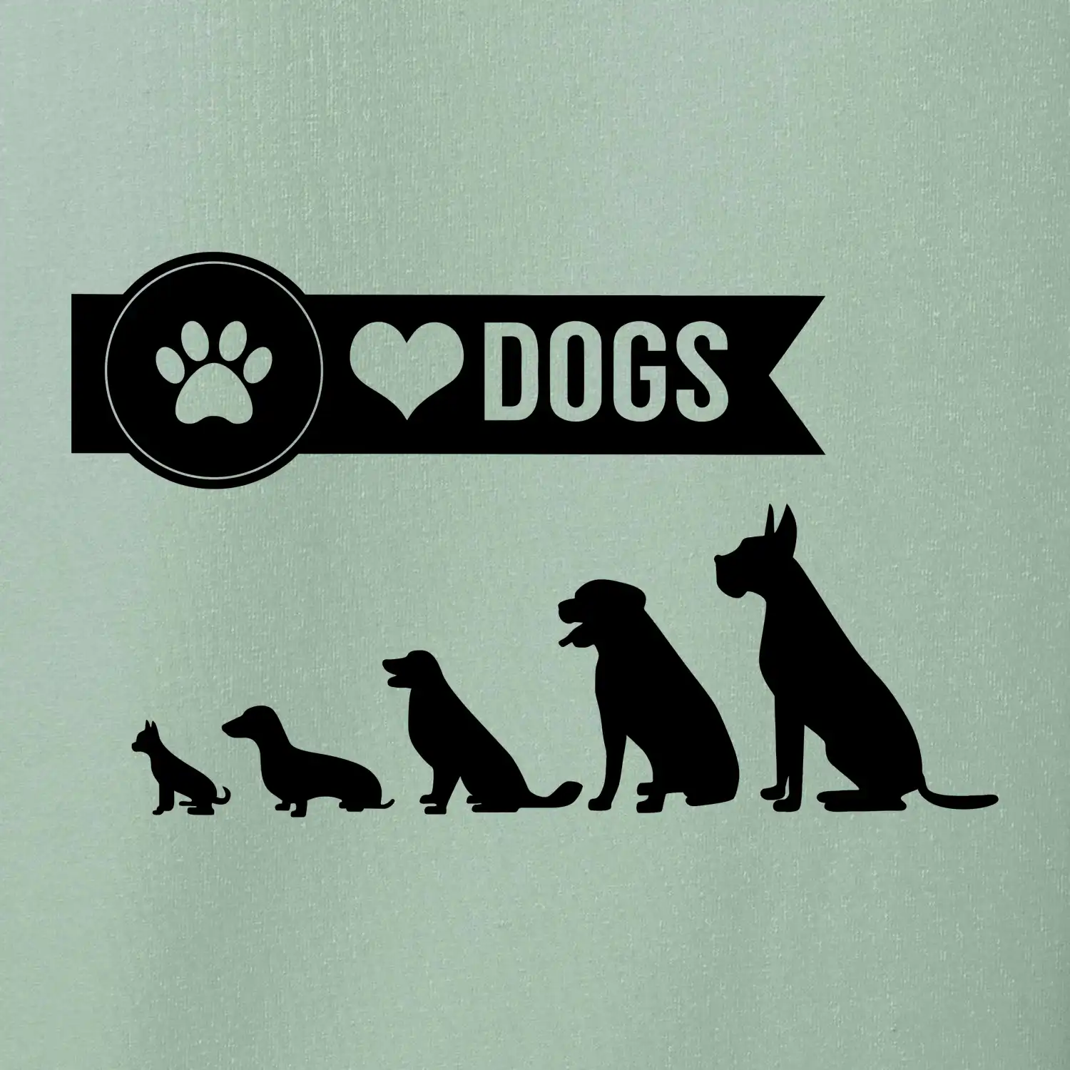 I love dogs - tlapka