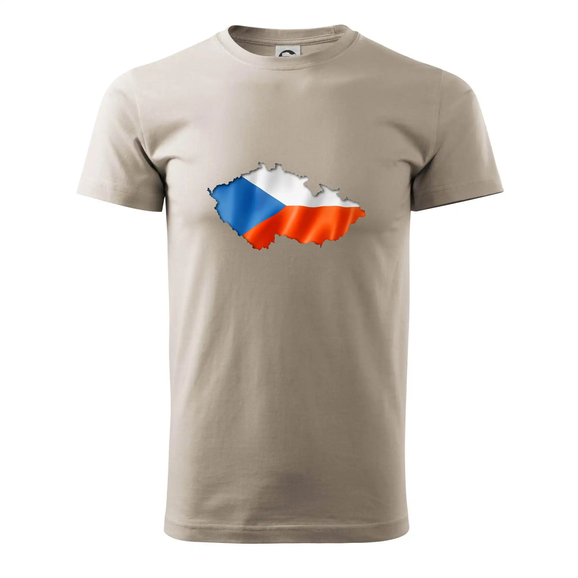 Česká vlajka v obrysu republiky