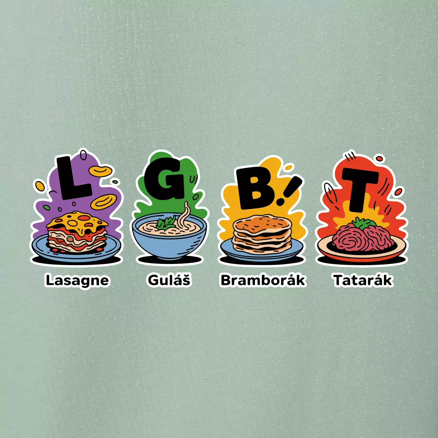 LGBT - Lasagne, Guláš, Bramborák, Tatarák