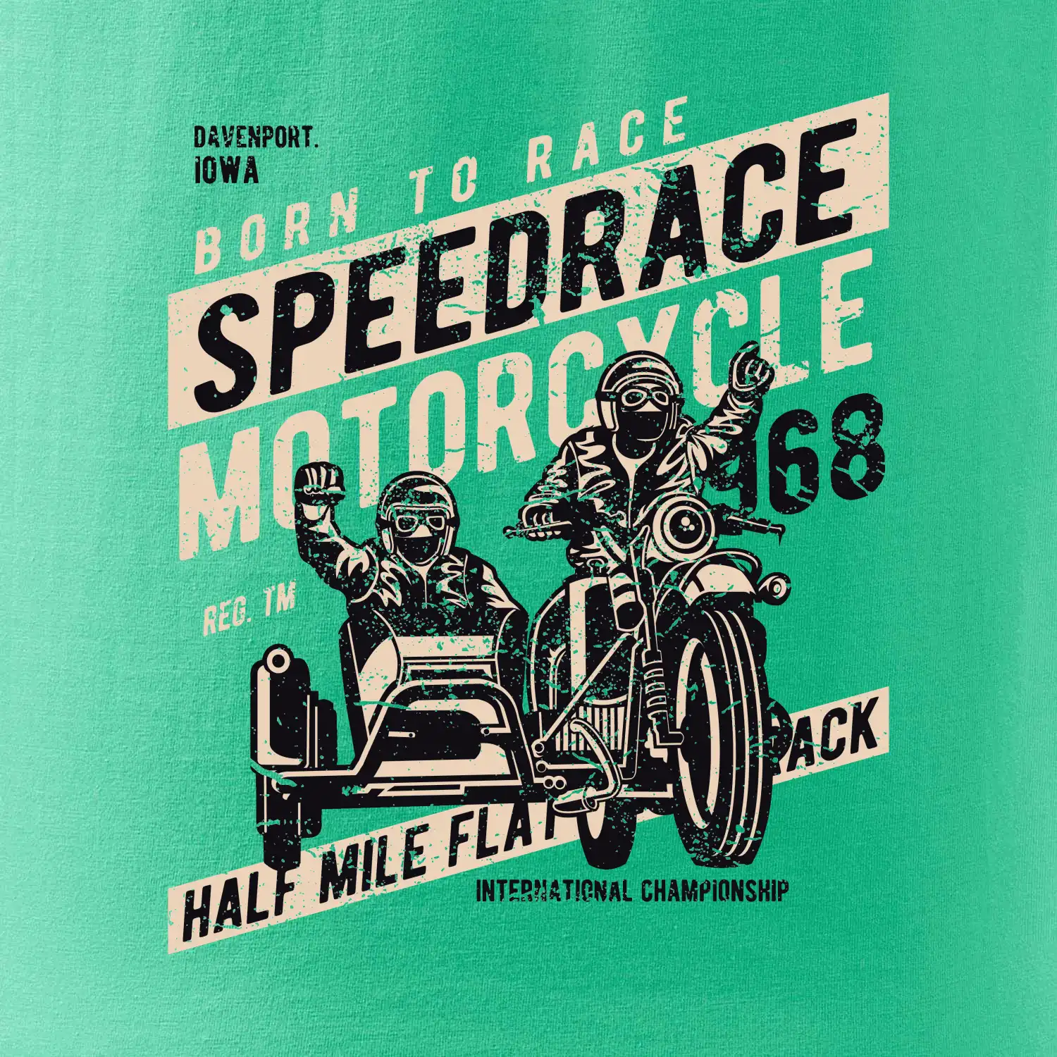 Speedrace motrcycle half mile