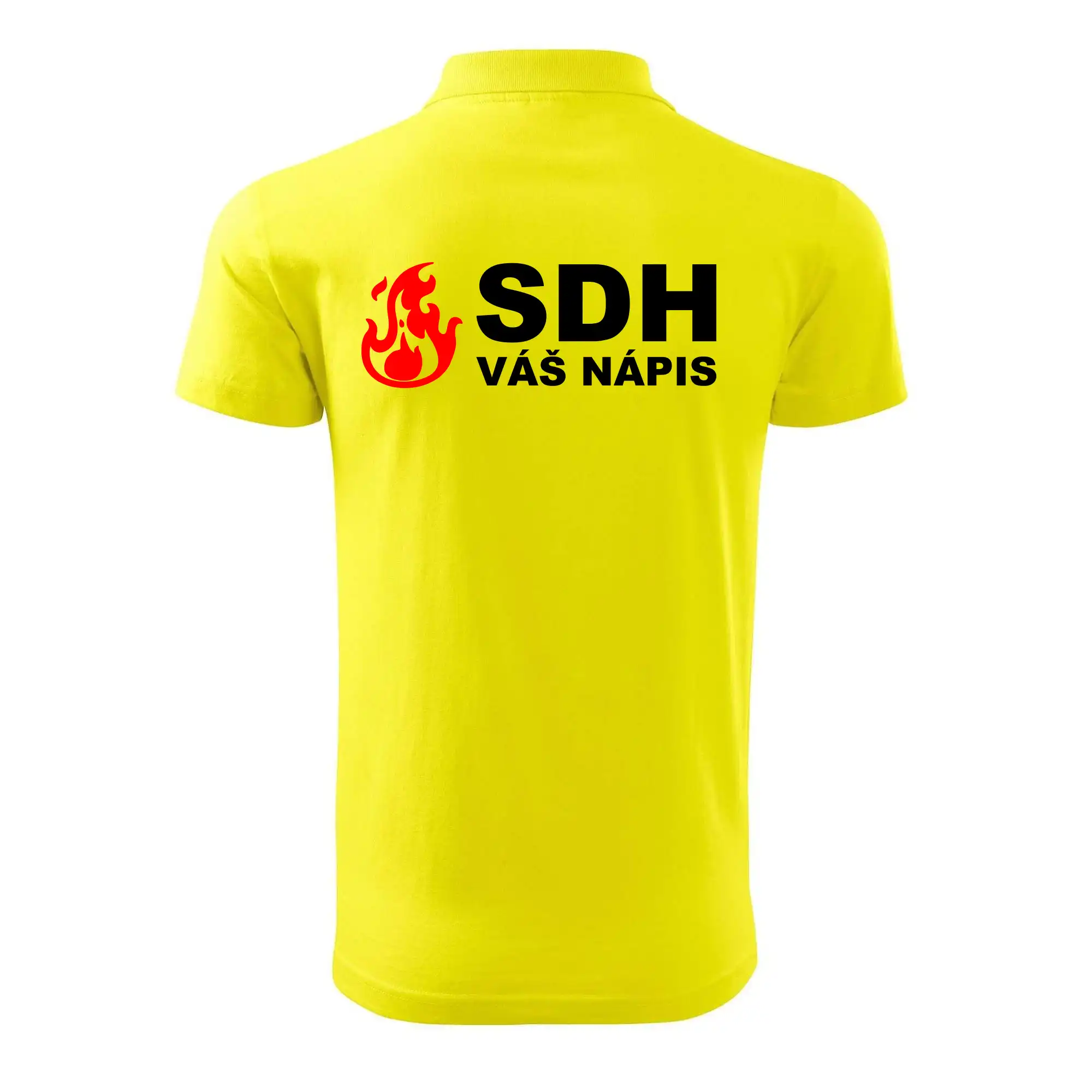 SDH nápis (oheň, název sboru - vlastní nápis)