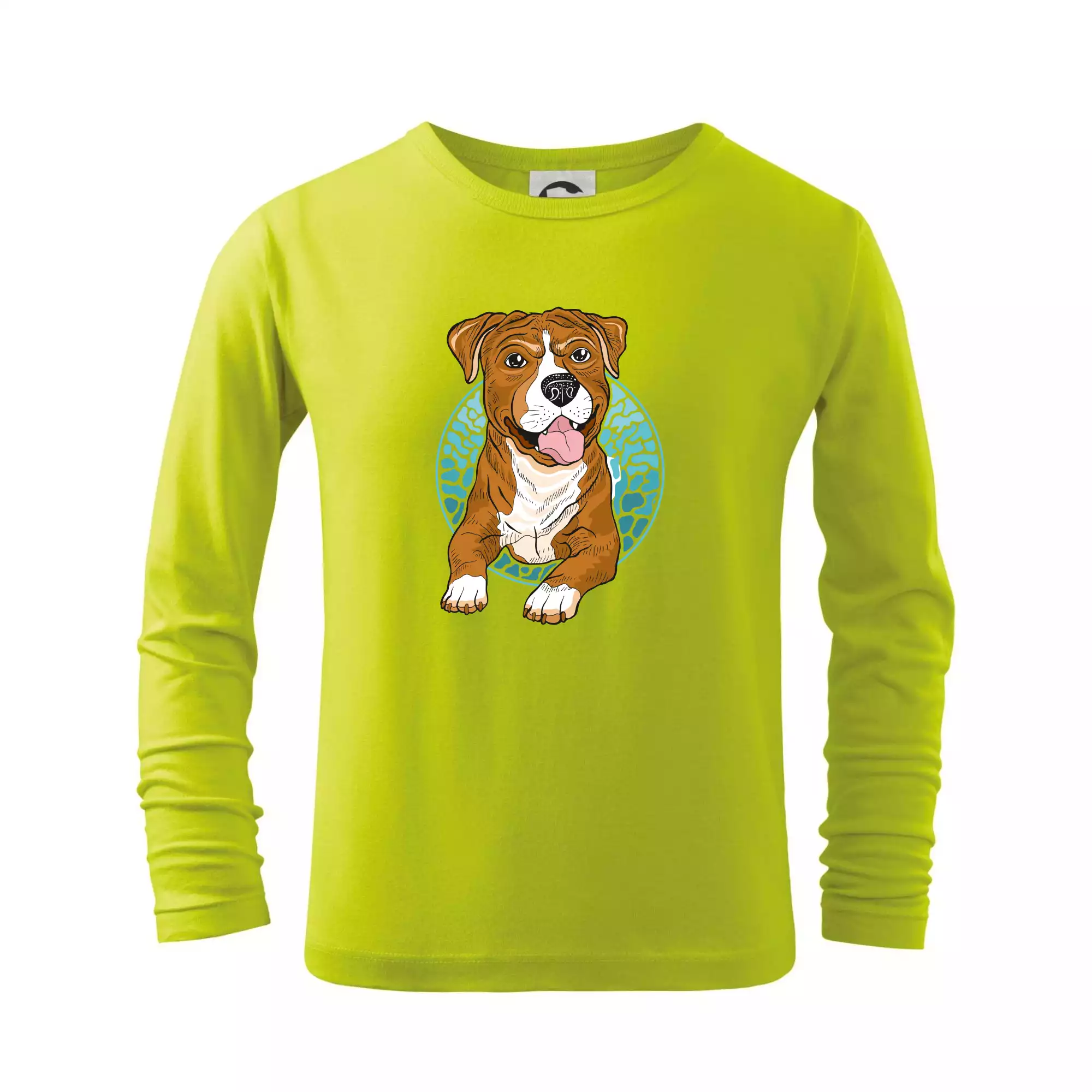 Americký staford kreslený v kolečku (Pecka design)