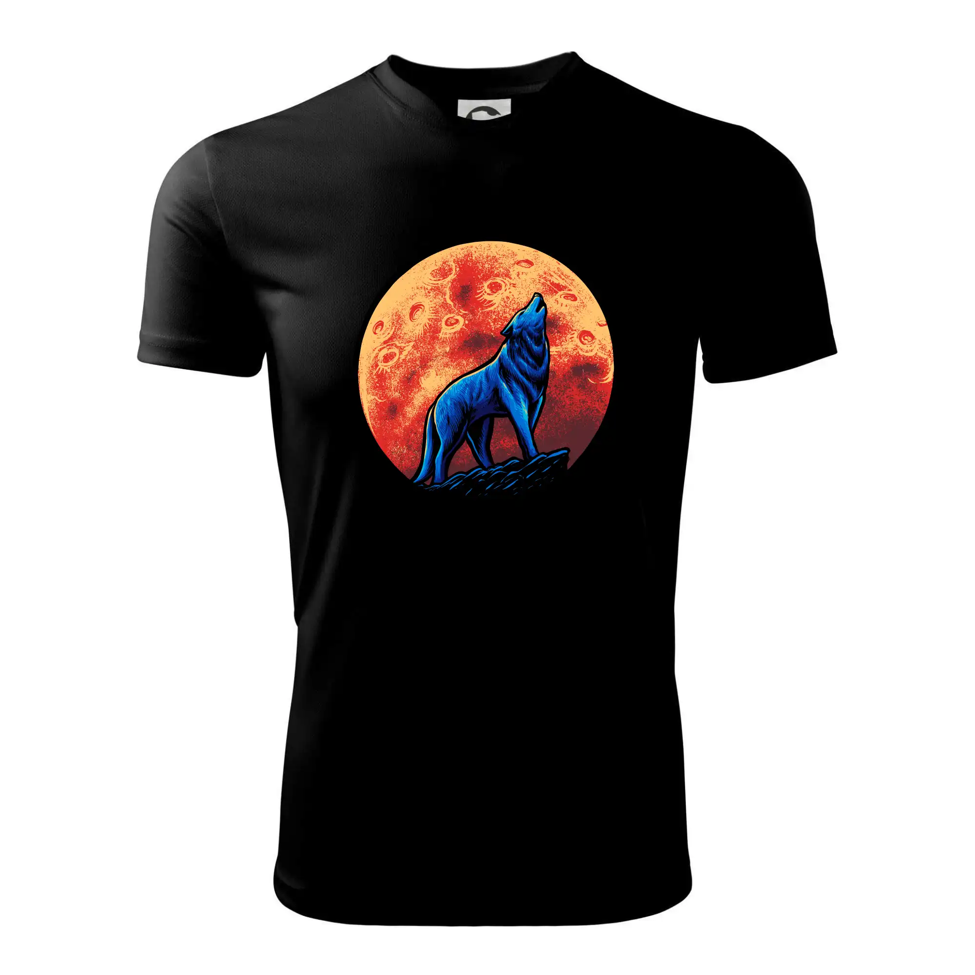 Vlk vyjící na skále