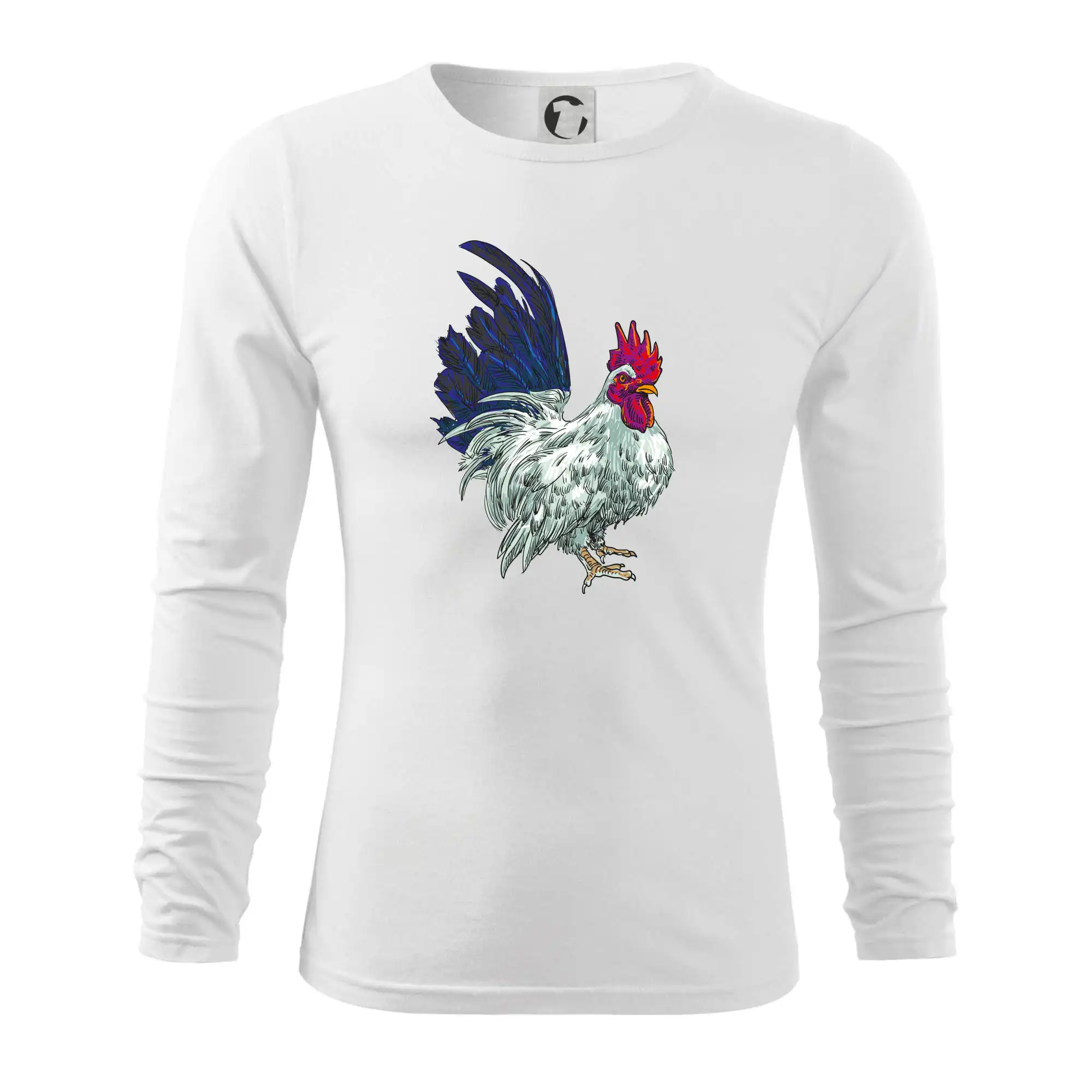 Kohout kreslený bílý