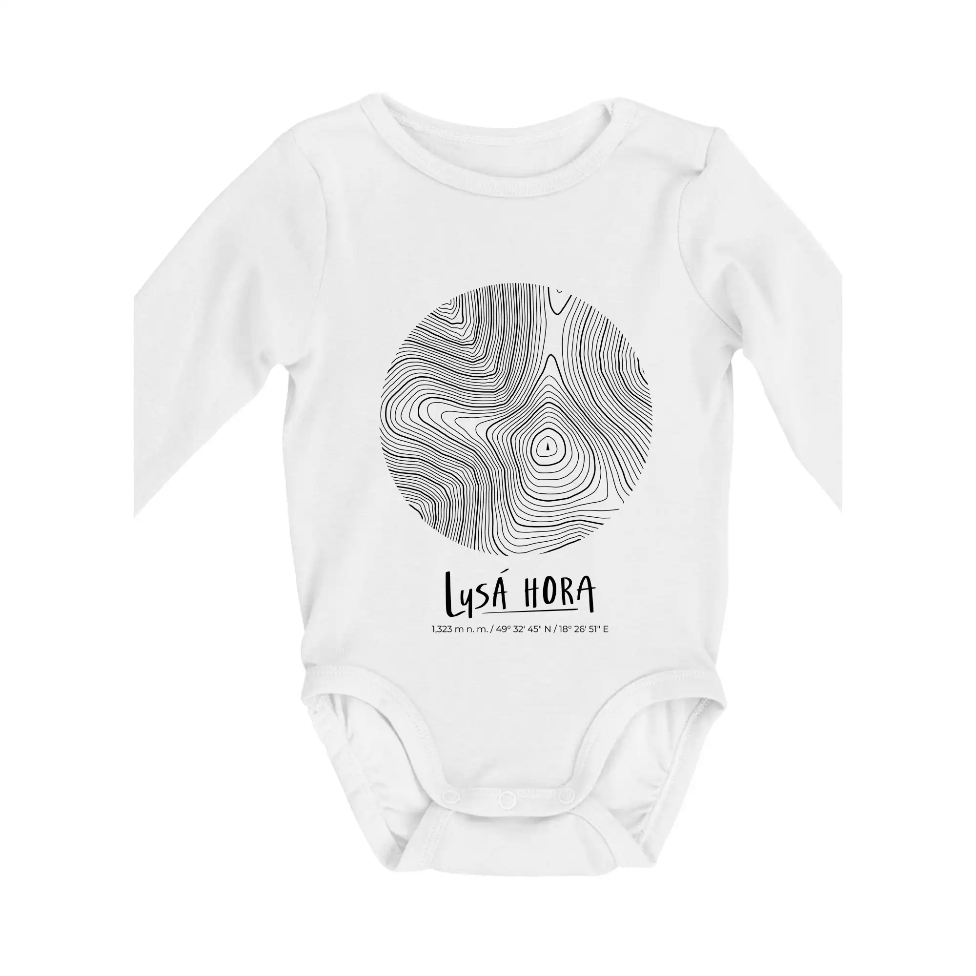 Lysá hora - vrstevnice v kruhu