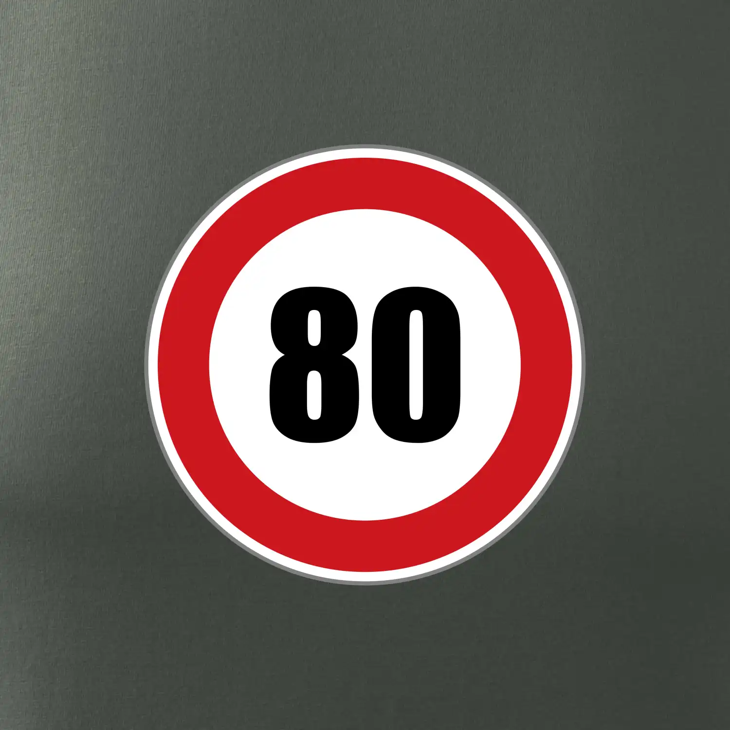 Dopravní značka - omezení rychlosti 80