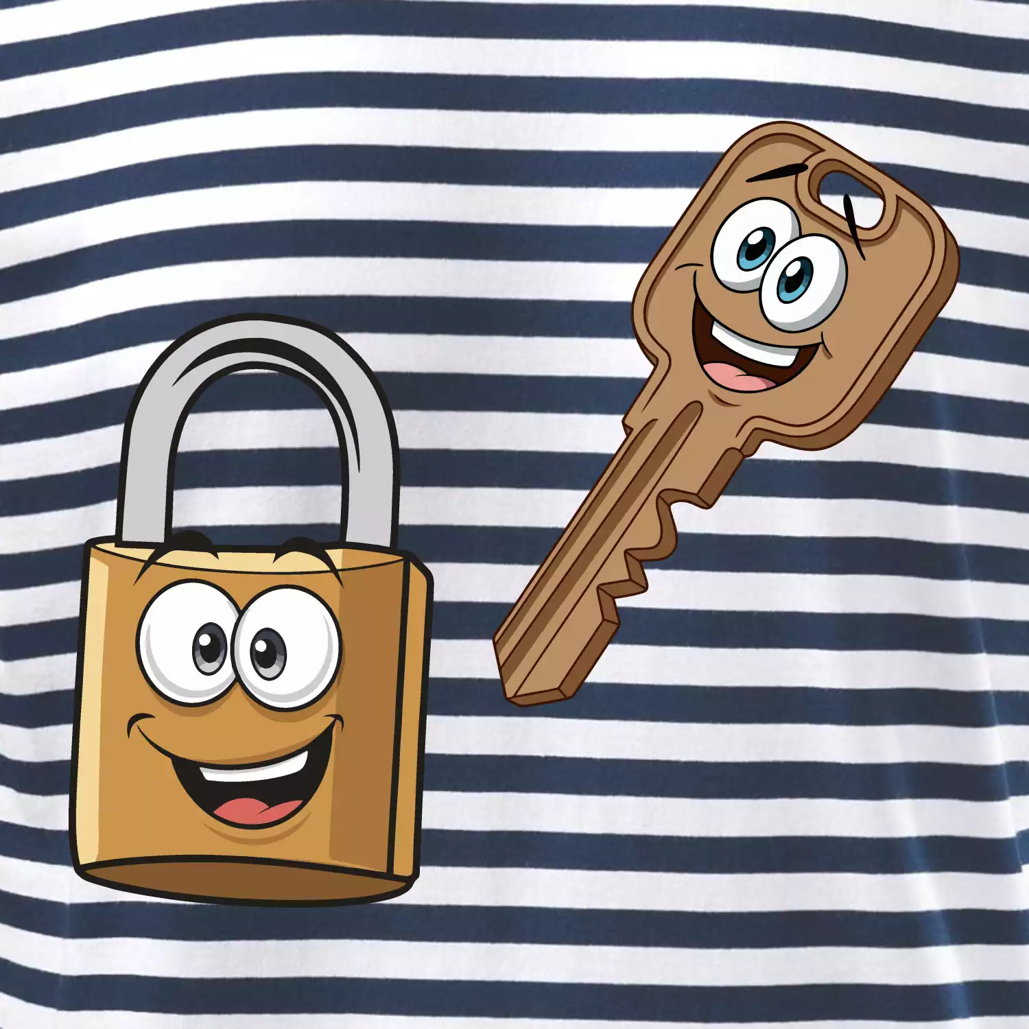 Parové triko - Zámek a klíč