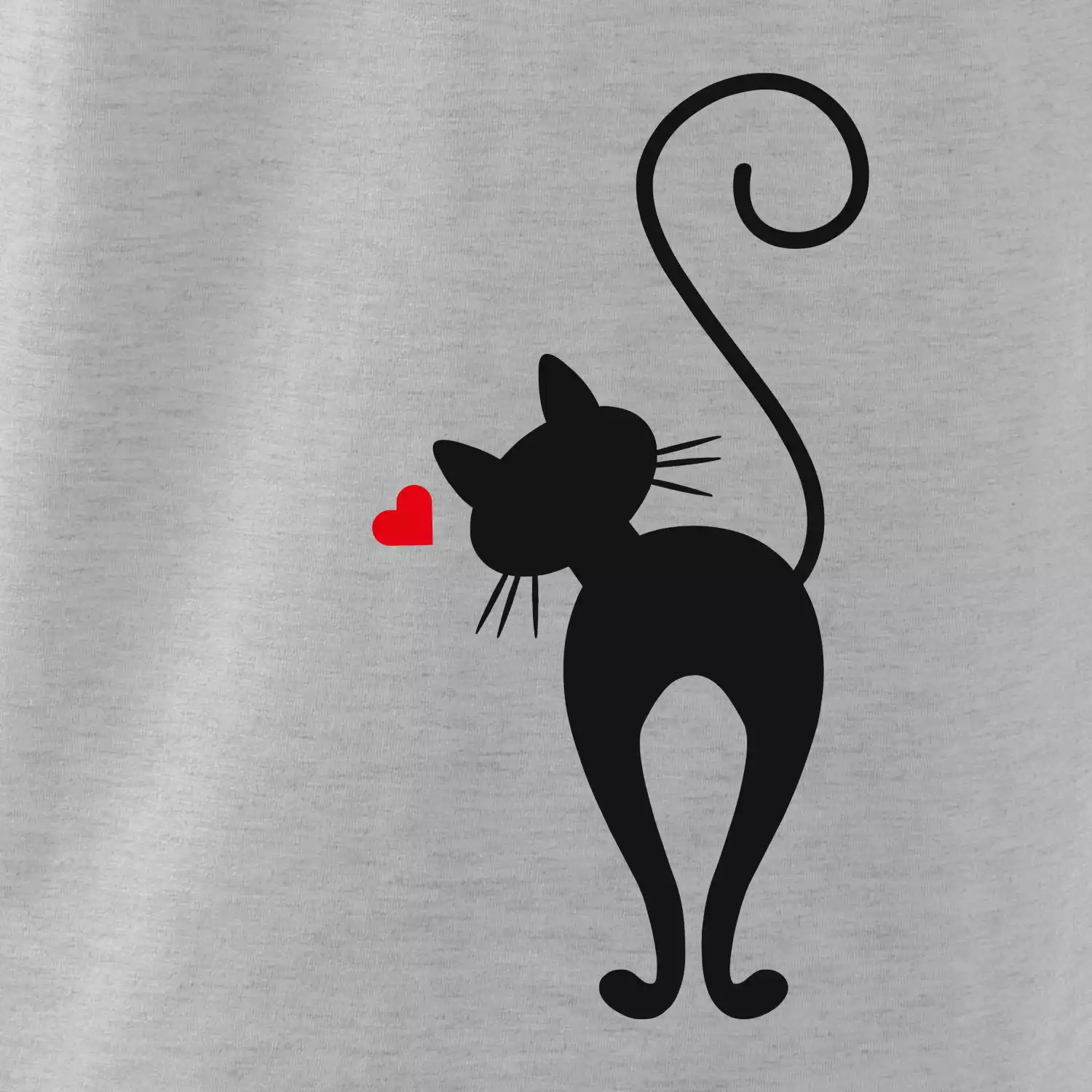 Zamilovaná kočka zezadu